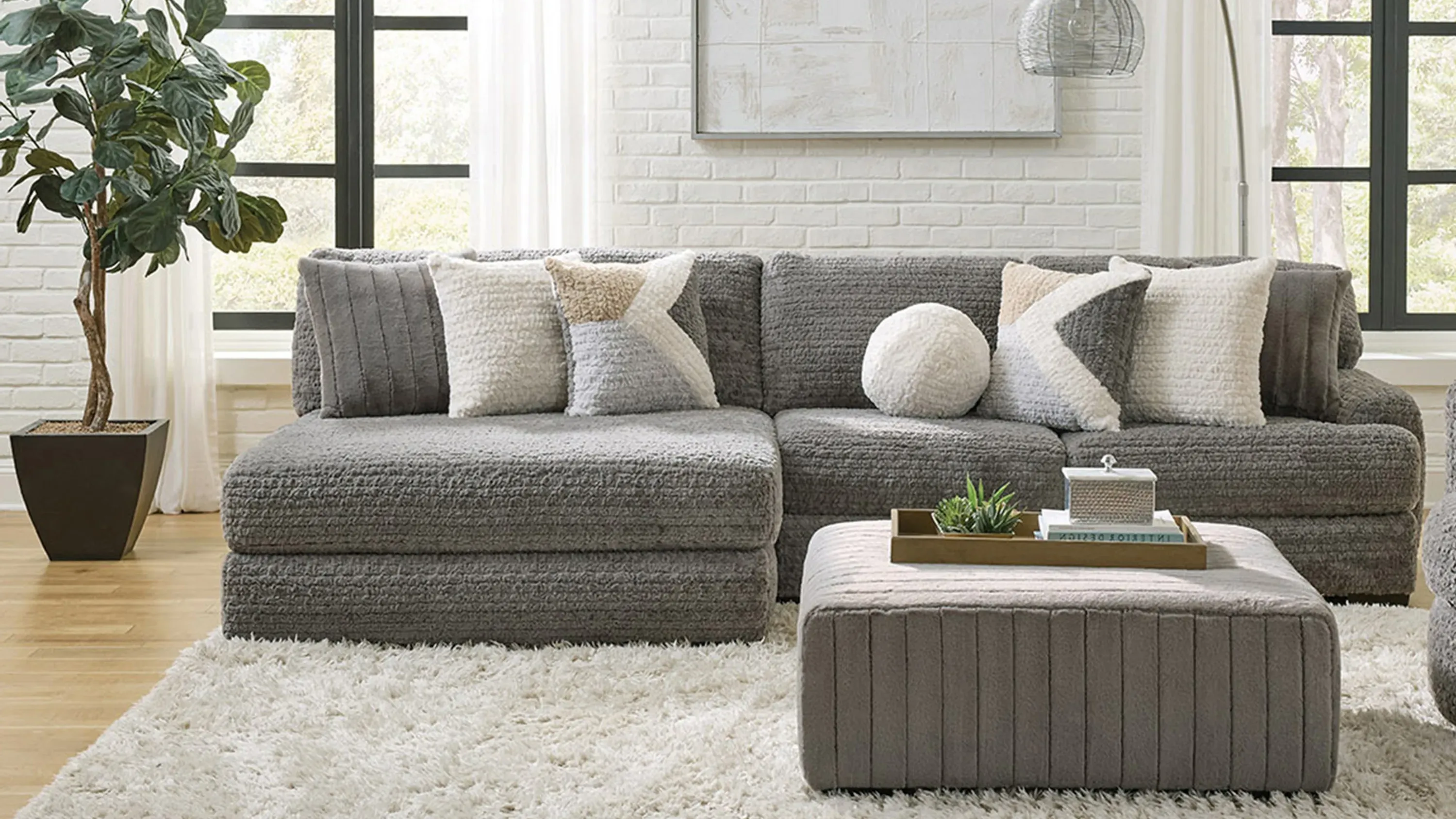 Doodle Armless Double Chaise | Raymour & Flanigan