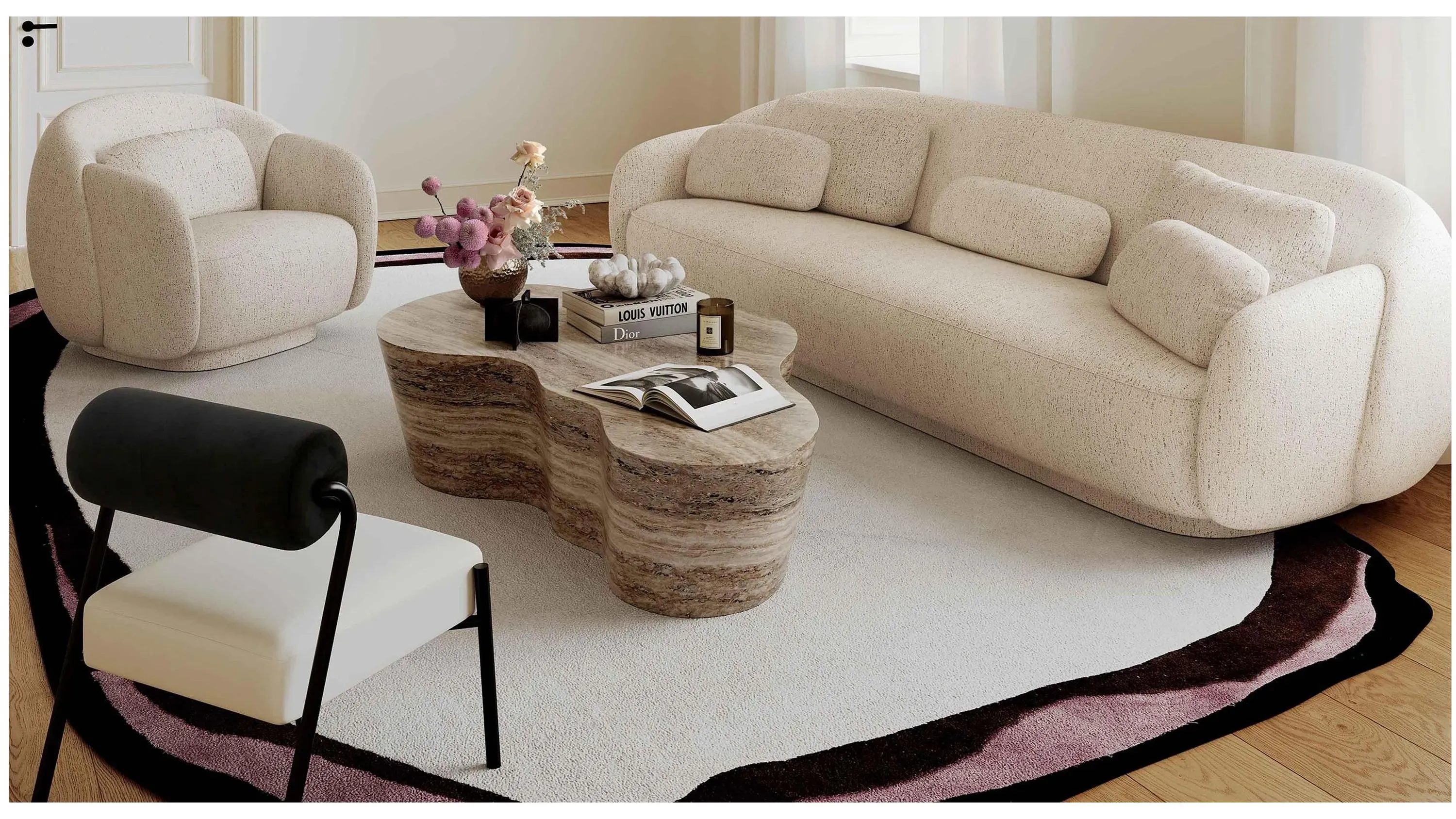 Misty Boucle Accent Chair