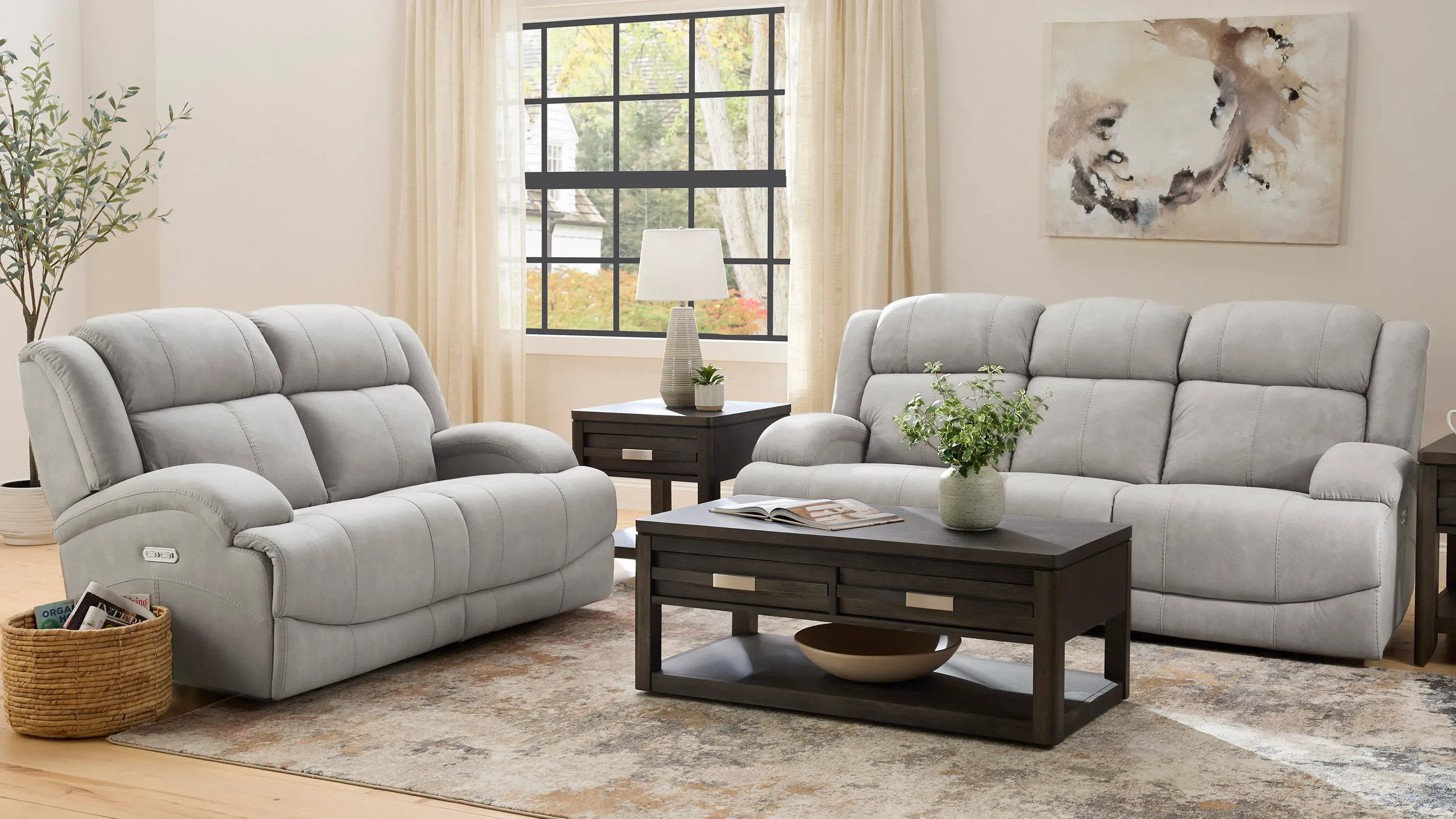 【朝花様】特価品SFO-1B【ユージンスリムボーイ】上下段 Quincey Power-Reclining Sofa | Raymour & Flanigan