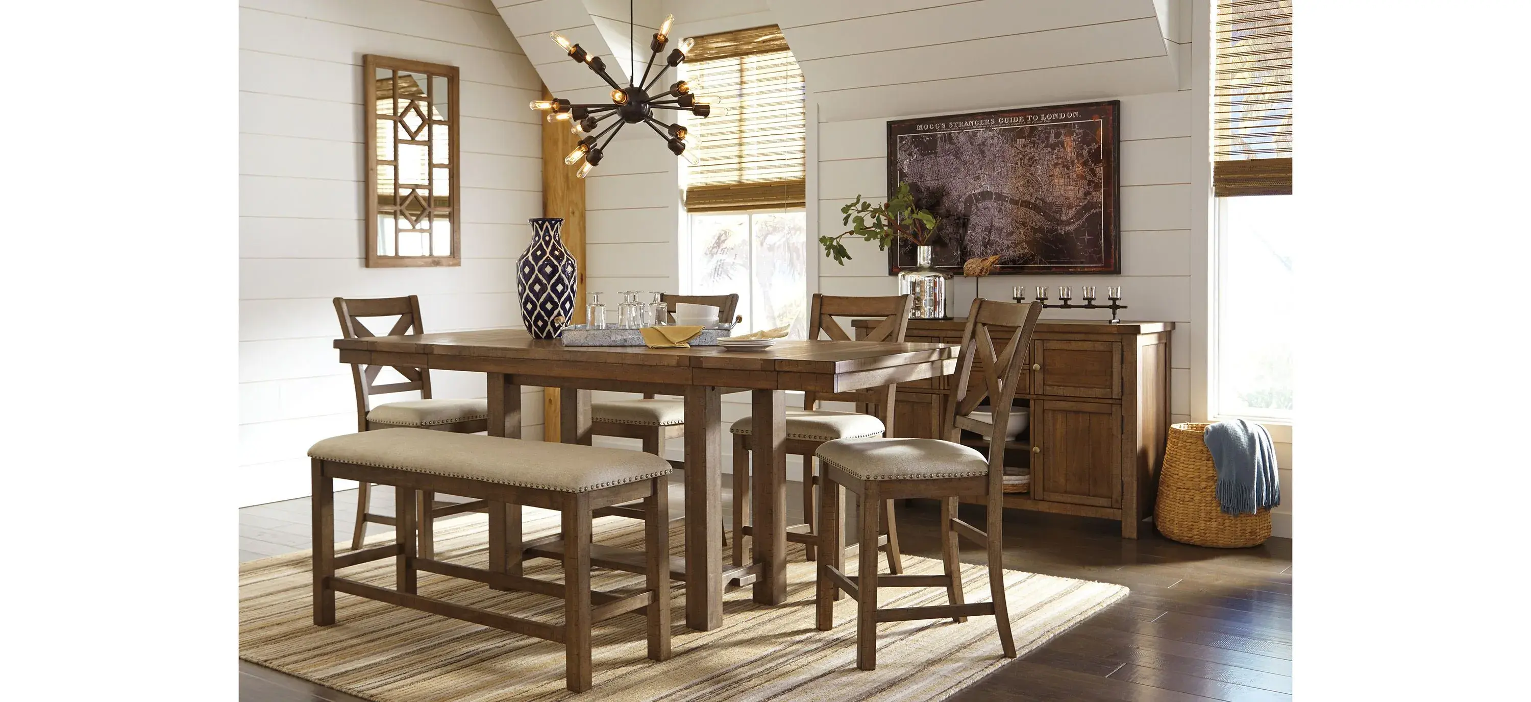Counter height dining bench best sale