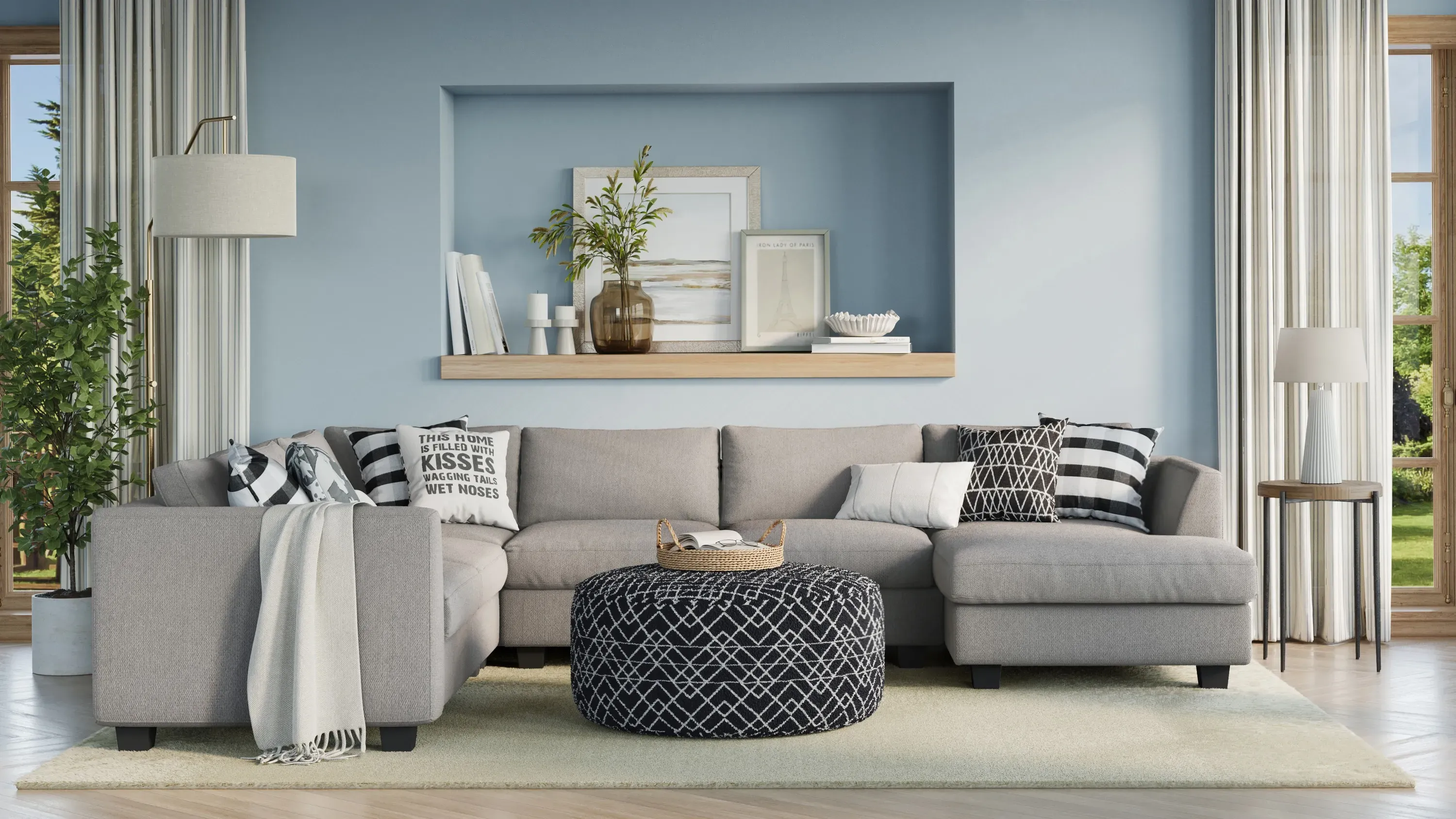 Daine Armless Loveseat w/ Full Sleeper | Raymour & Flanigan