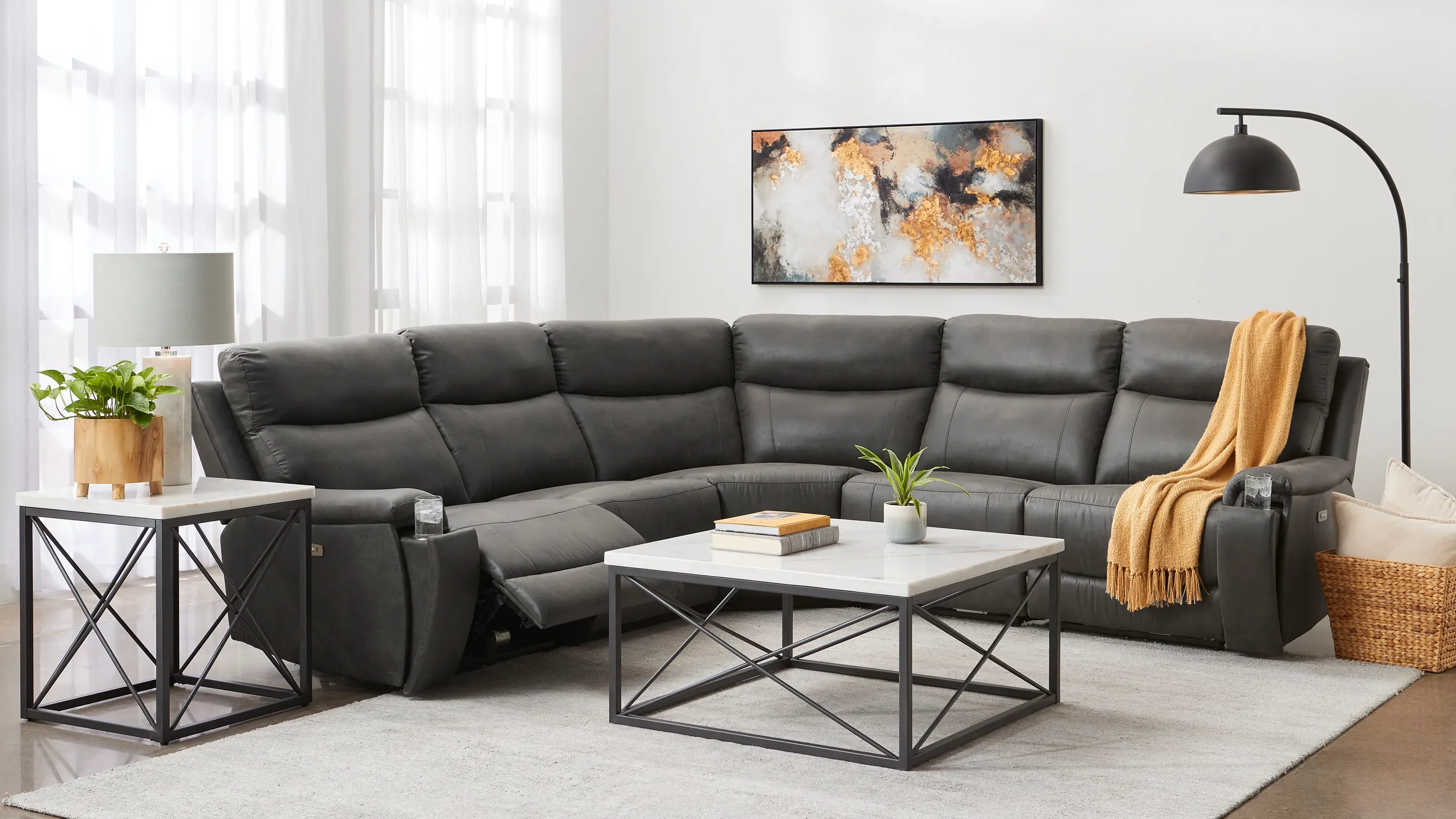 Cole 5-pc. Power Sectional | Raymour & Flanigan