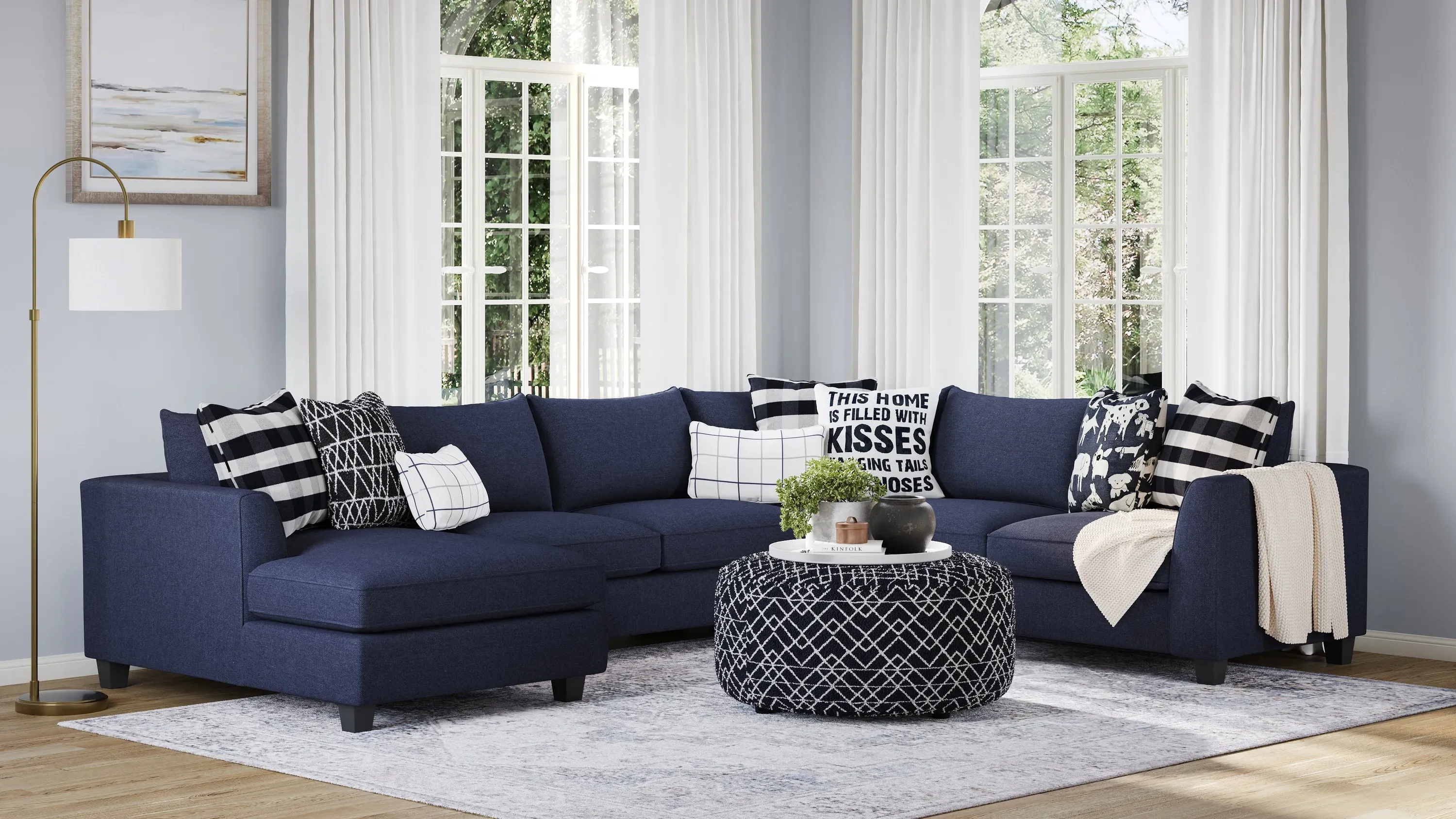 Daine 4-pc. Sectional Sofa | Raymour & Flanigan