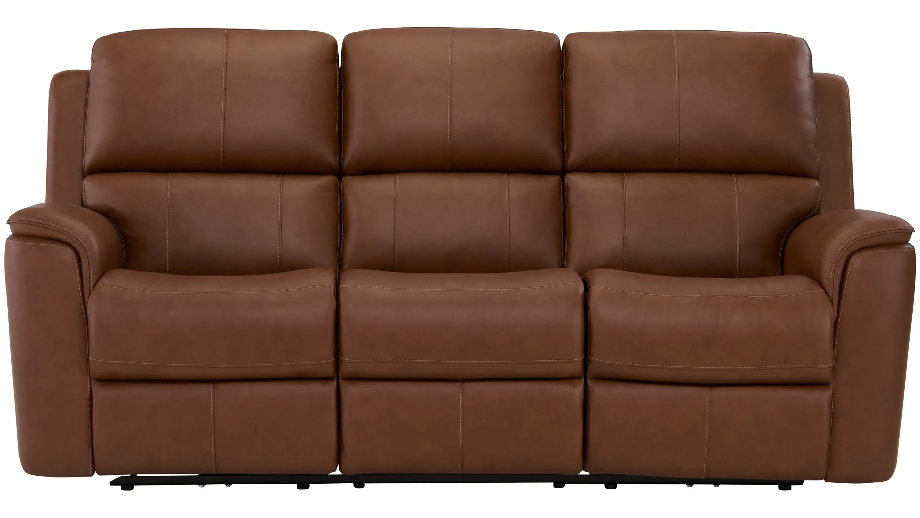 pairscassina 革オットマン Henrick Triple Power Leather Sofa w/ Drop Down Table | Raymour