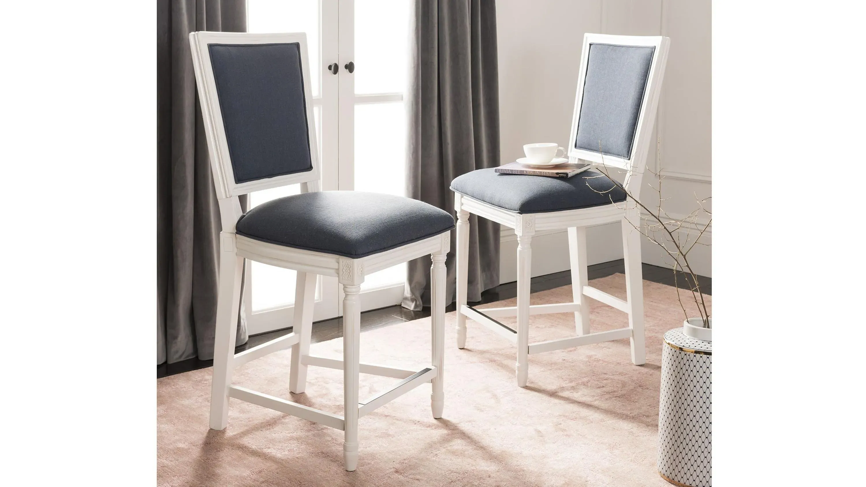 Buchanan Rectangular Counter Stool - Set of 2 Navy Product_Image_Carousel