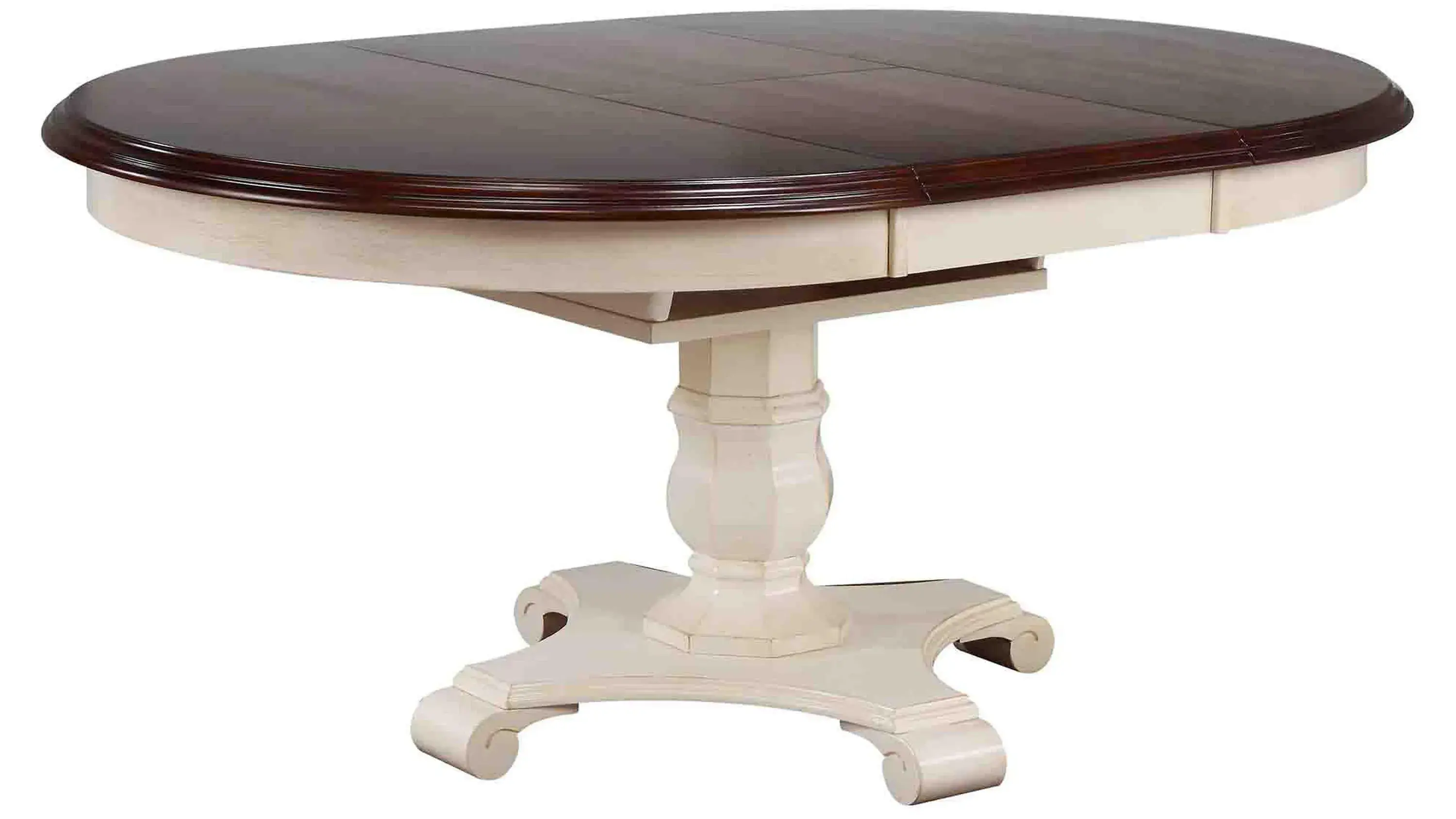 Fenway Round Pedestal Dining Table w/ Leaf