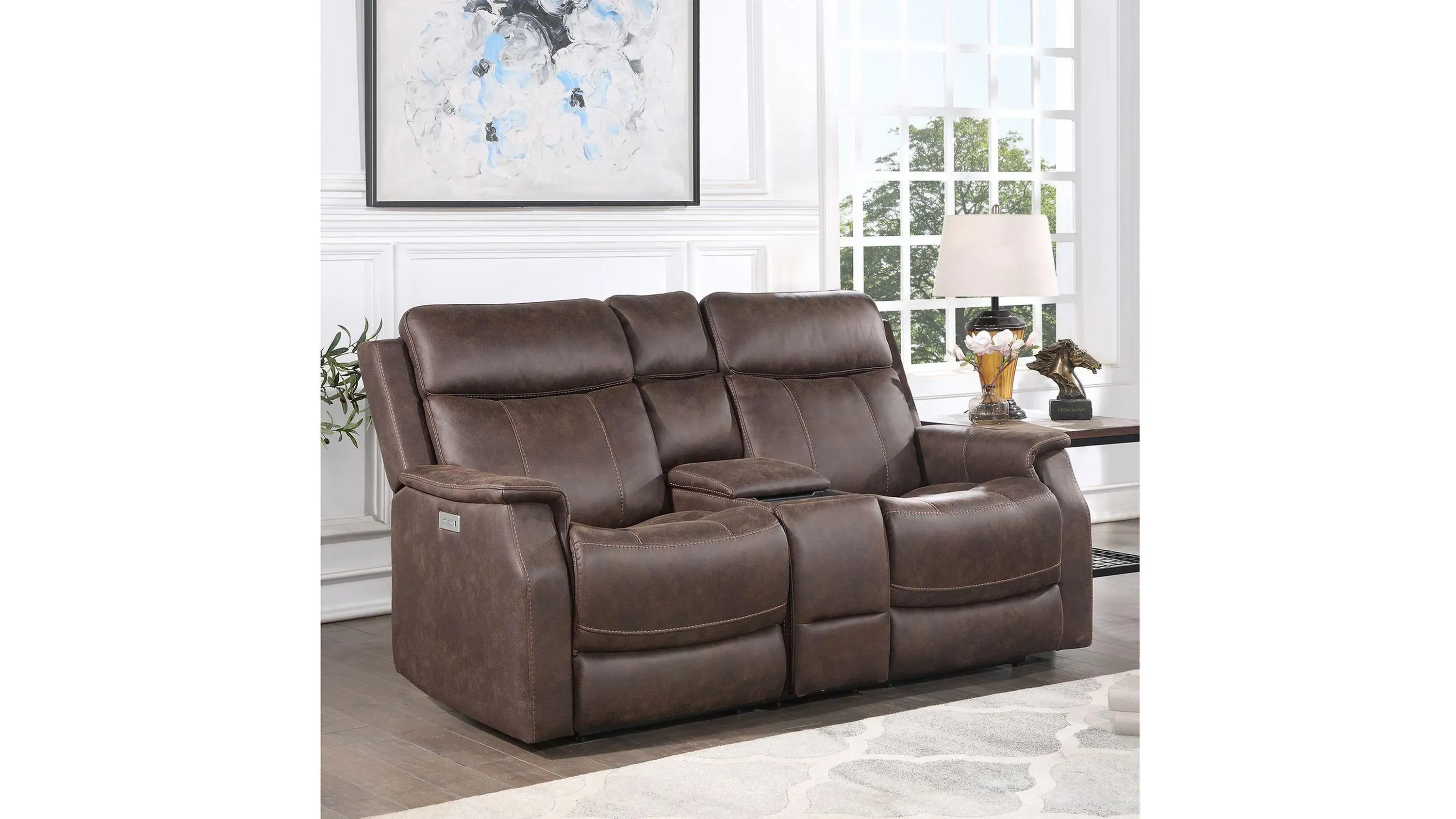 Valencia Dual Power Reclining Loveseat | Raymour & Flanigan