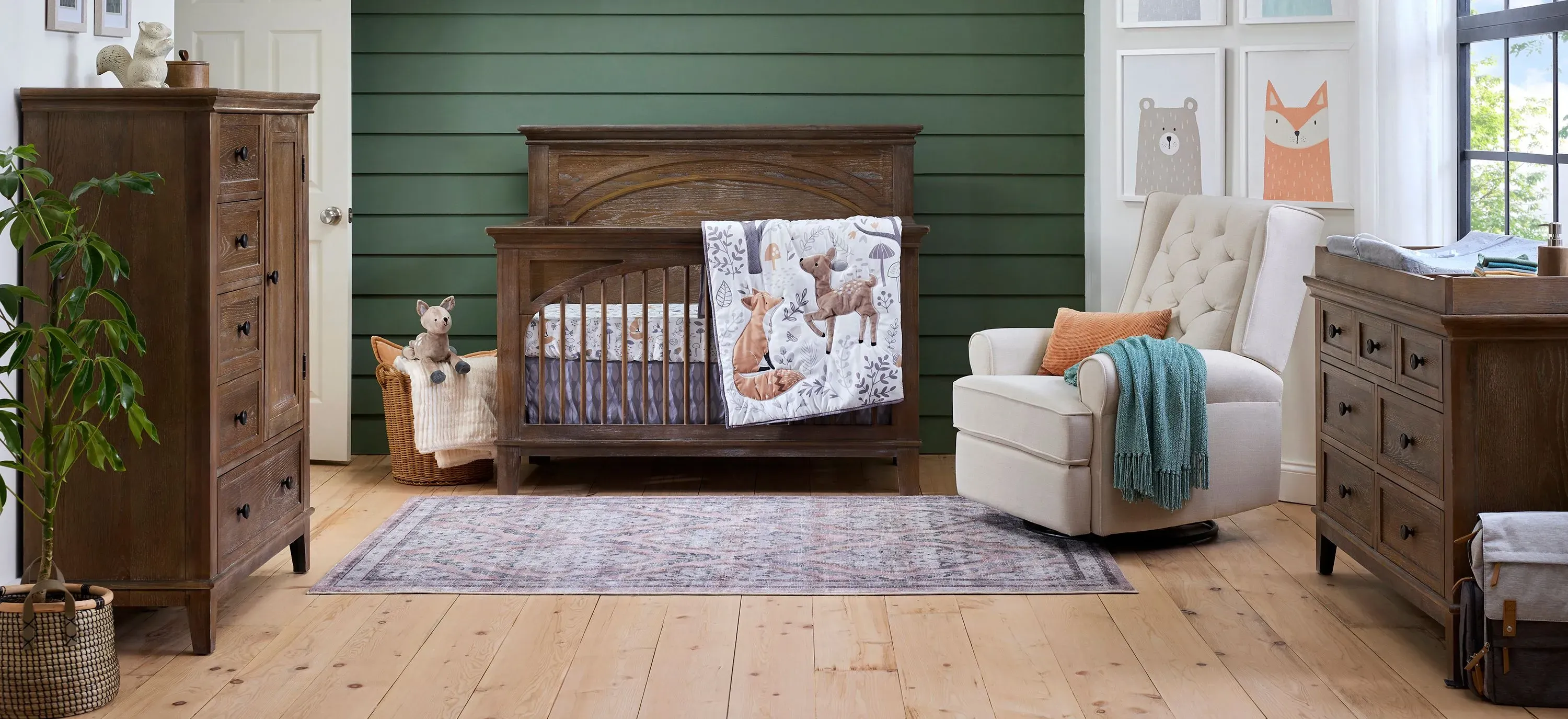 Kennedy Convertible Crib with Conversion Rails Raymour Flanigan