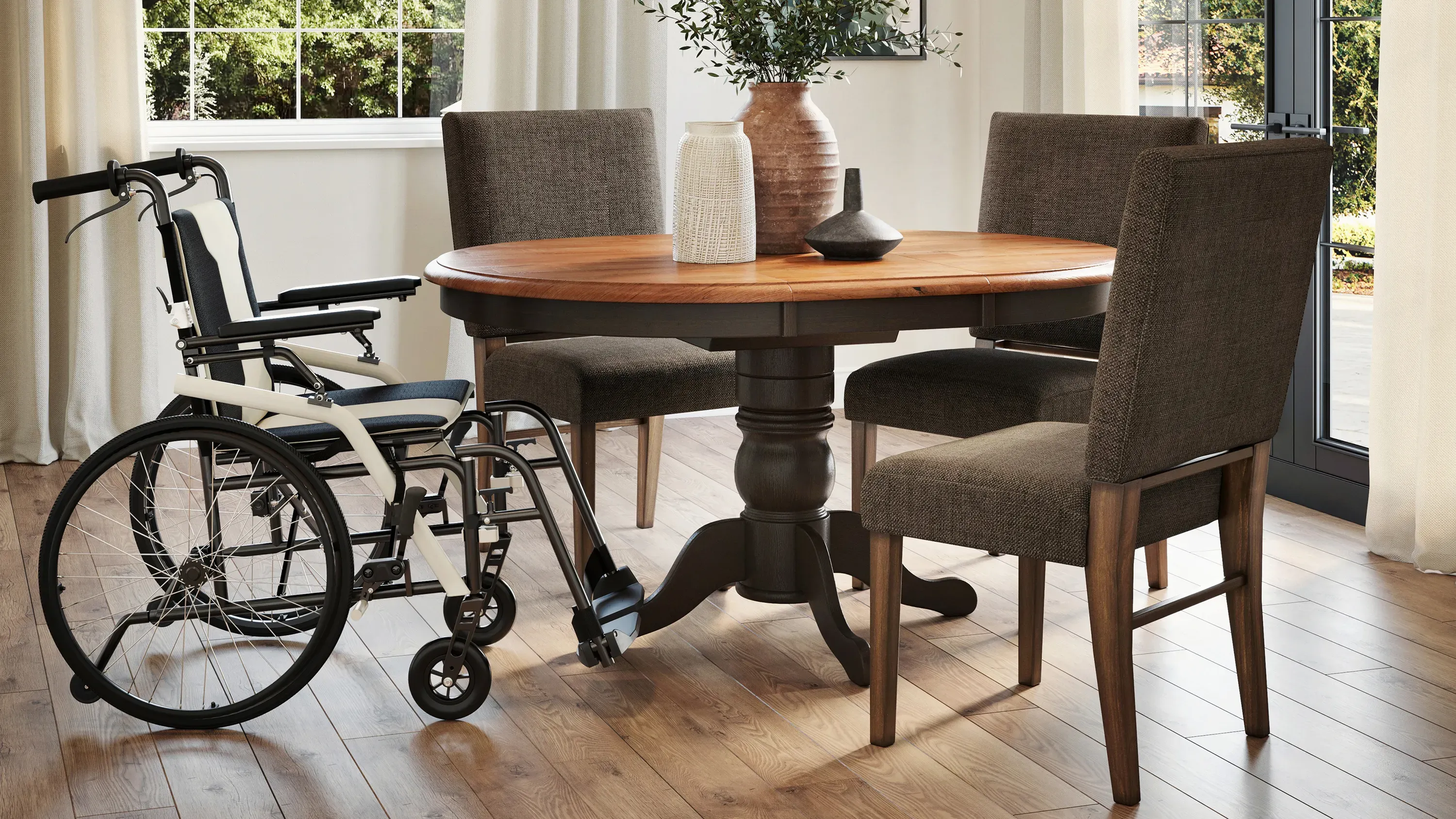 Kenton Adjustable-Height Dining Table w/ Leaf | Raymour