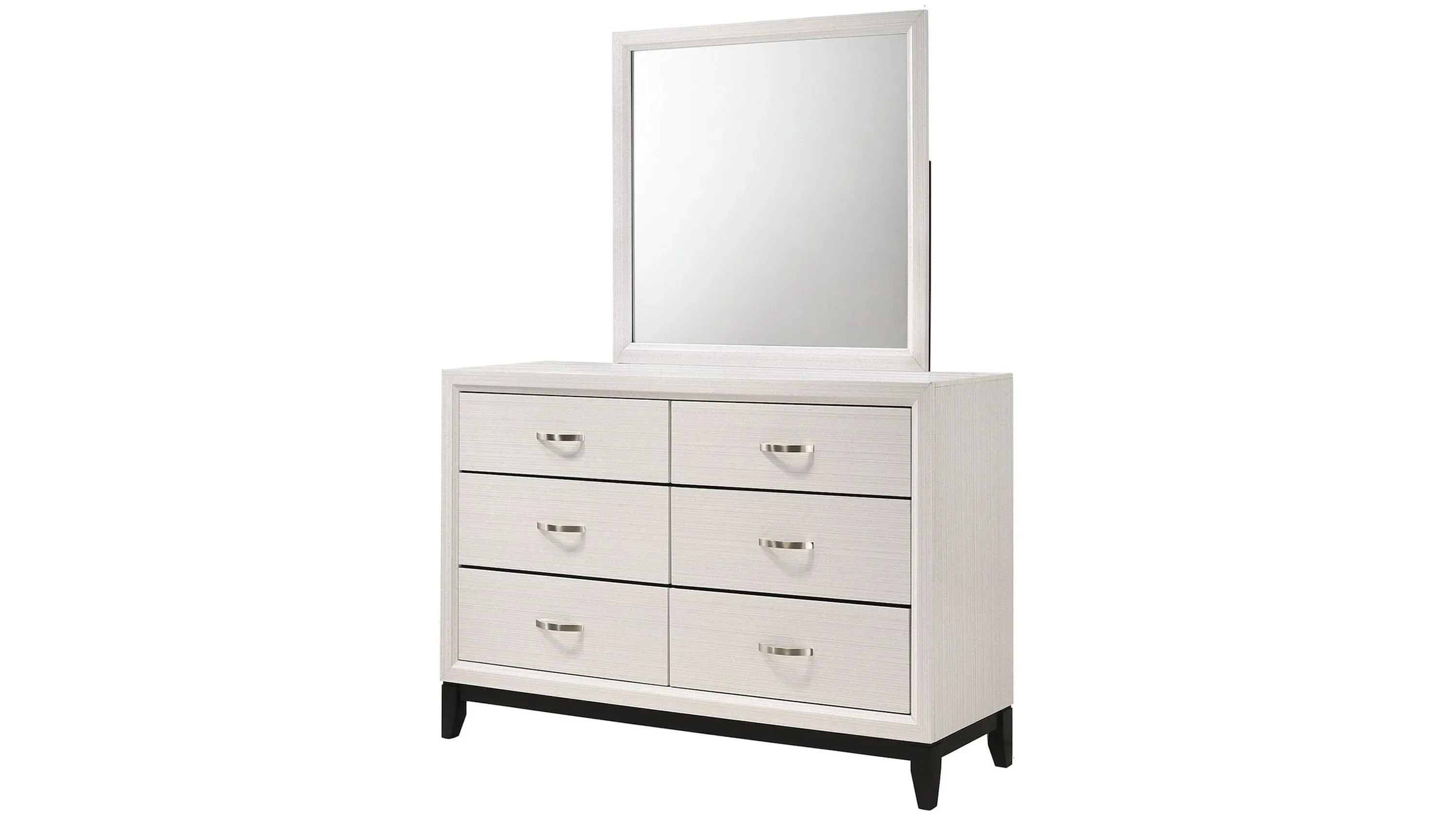 small dresser with mirror Southern Belle White 2-PC Dresser and Mirror Set by Wicker Fair main image 1