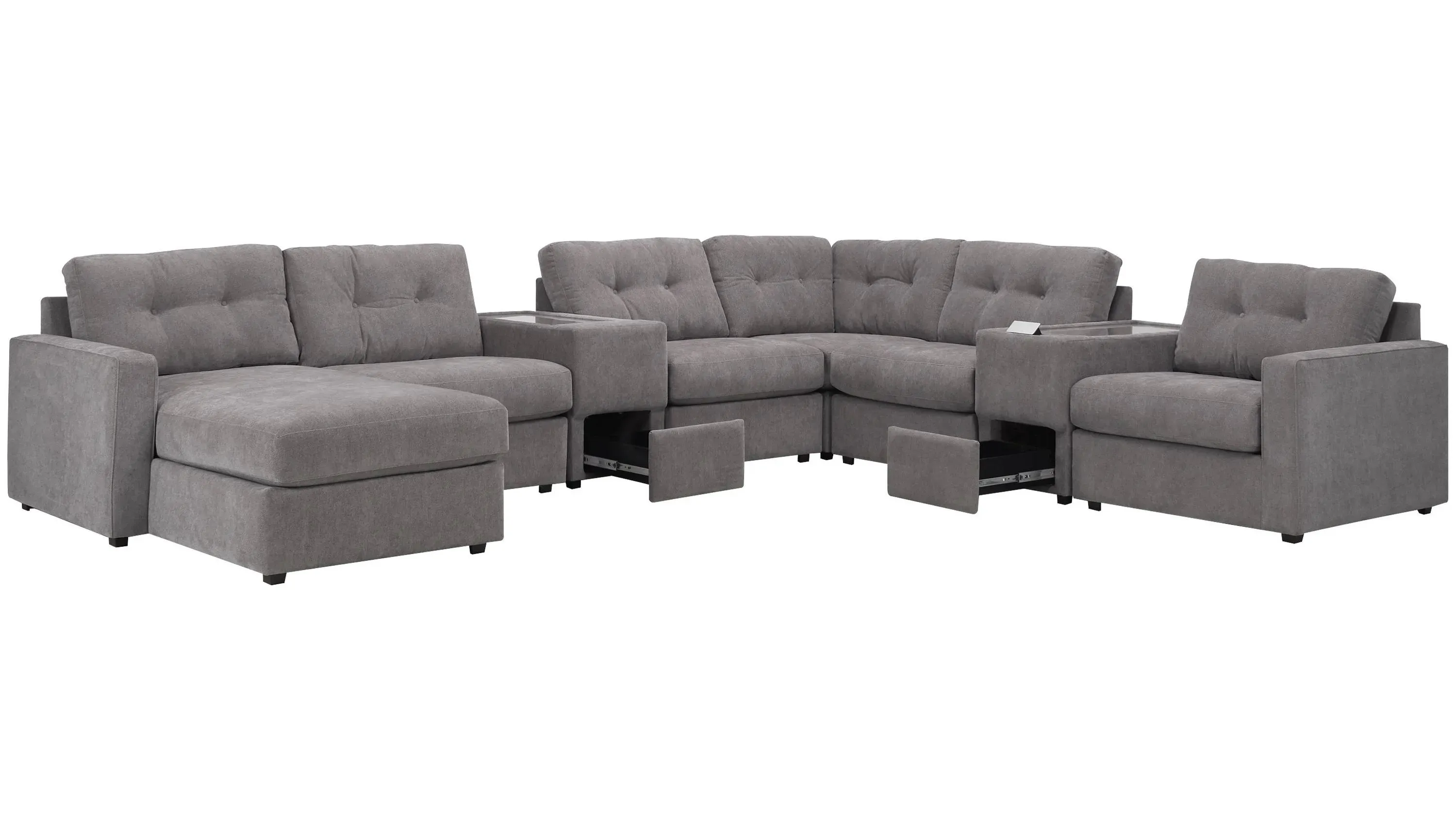 ModularOne 8-pc Sectional w/One Power Console