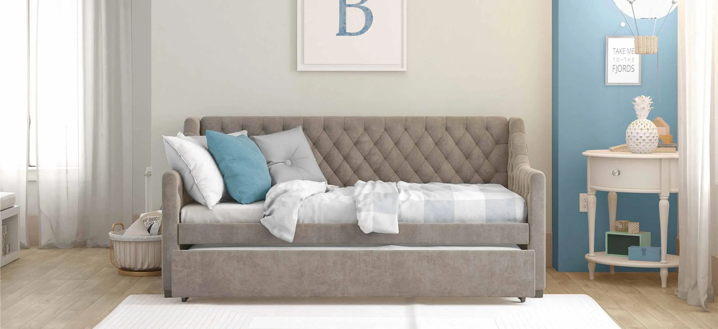 Little seeds monarch hill ambrosia gray full size upholstered bed top