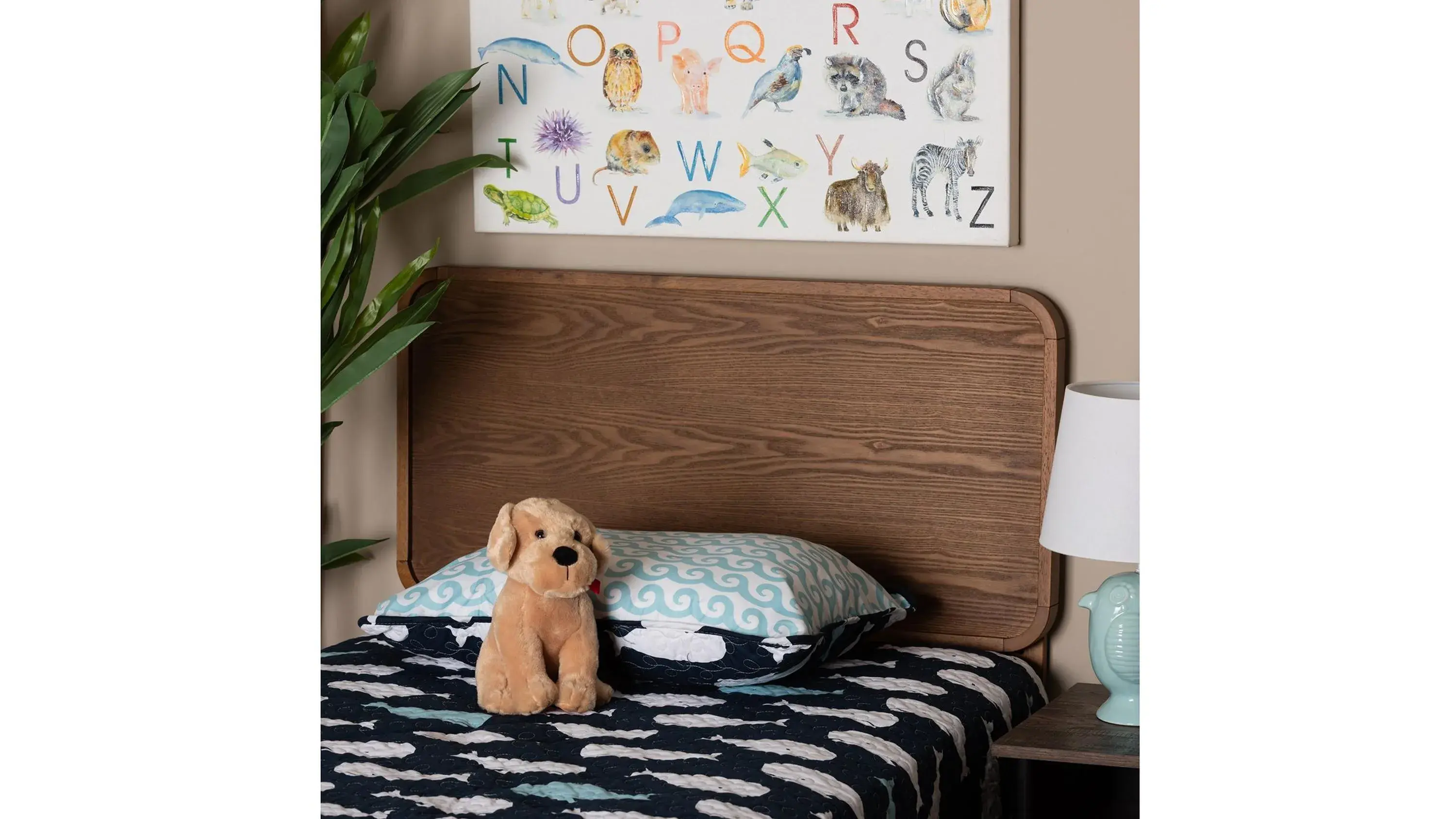 Mailene Mid-Century Twin Size Headboard - Thumbnail 3