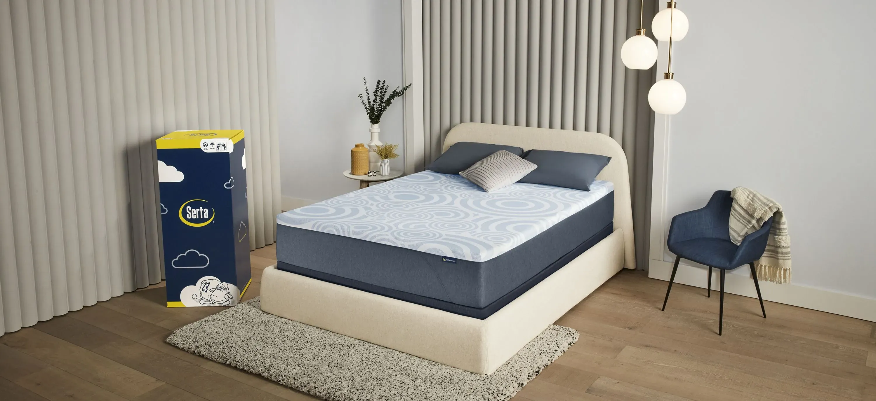 Serta Perfect Sleeper Splendid Slumber Foam Queen Mattress in A Box Medium 12 inch