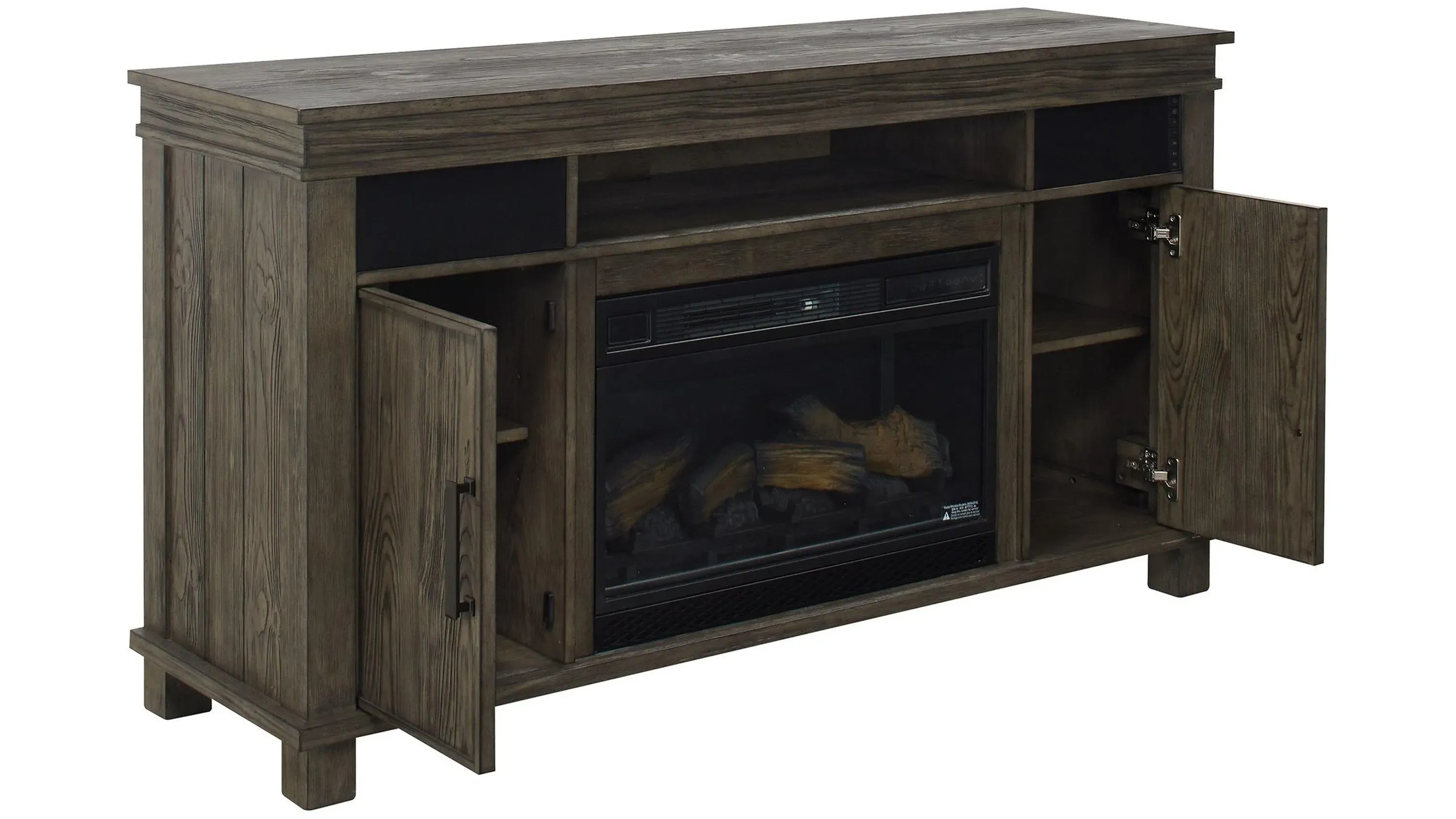 Montage Media Mantel with Firebox | Raymour & Flanigan