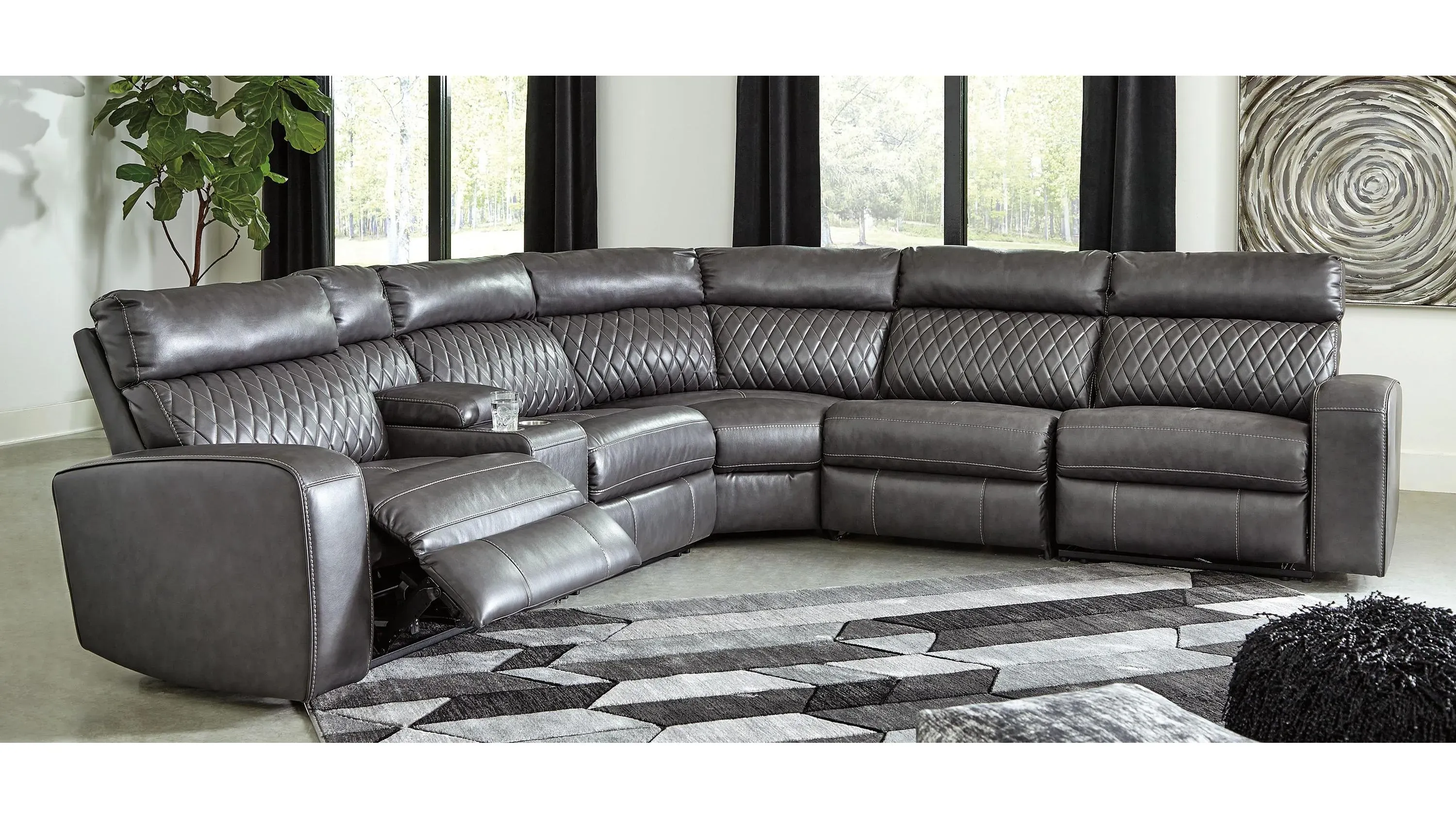 Samperstone 6-pc. Power Reclining Sectional | Raymour & Flanigan