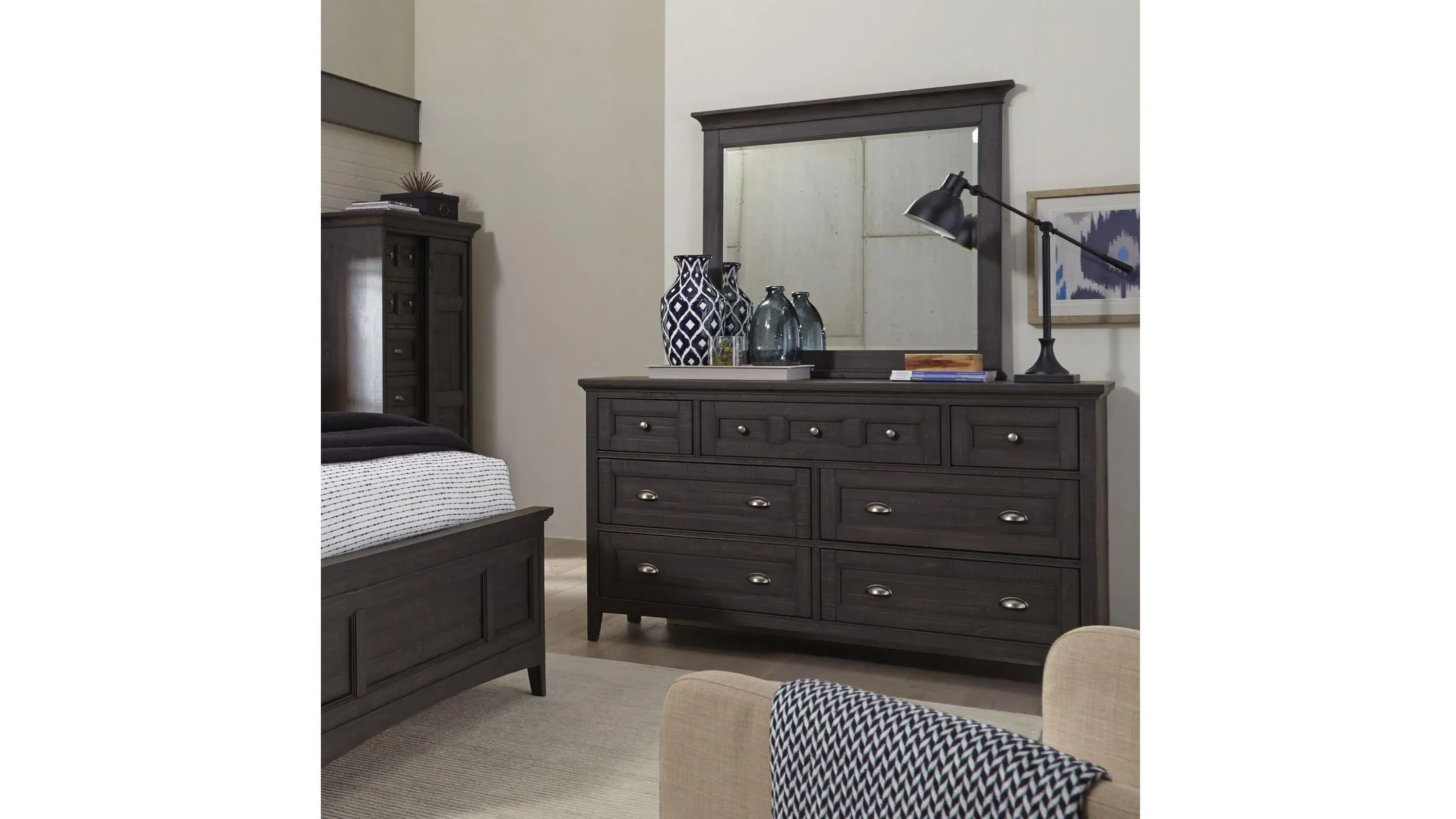 slim fit dress slacks ESF Italia Vulcano 6-Drawer Dark Gray Dresser with High Gloss Finish –  Jennifer Furniture main image 1