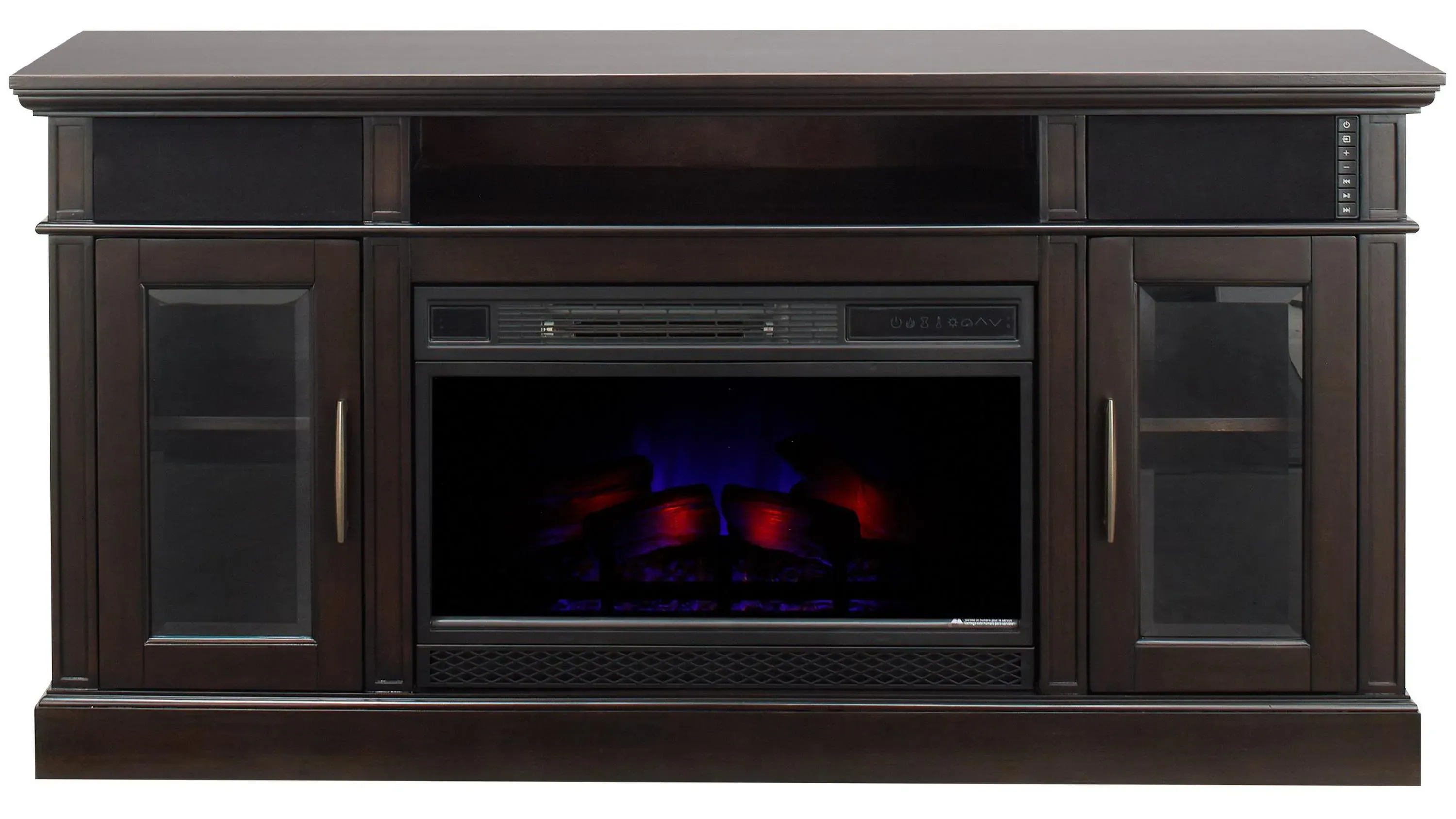 Stowe Mountain Media Mantel with Firebox
