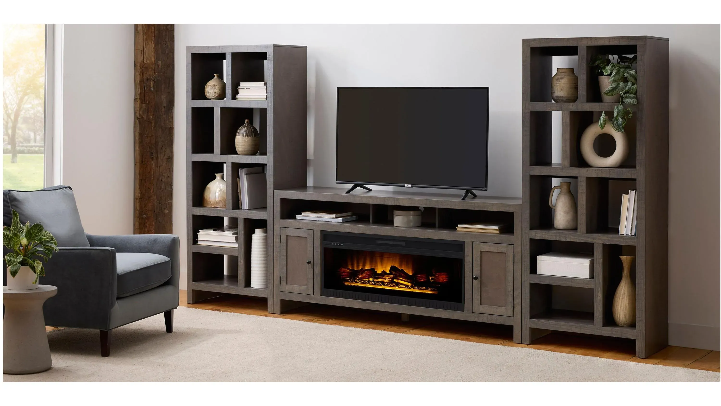 Warren 3pc 72" Fireplace Entertainment Wall