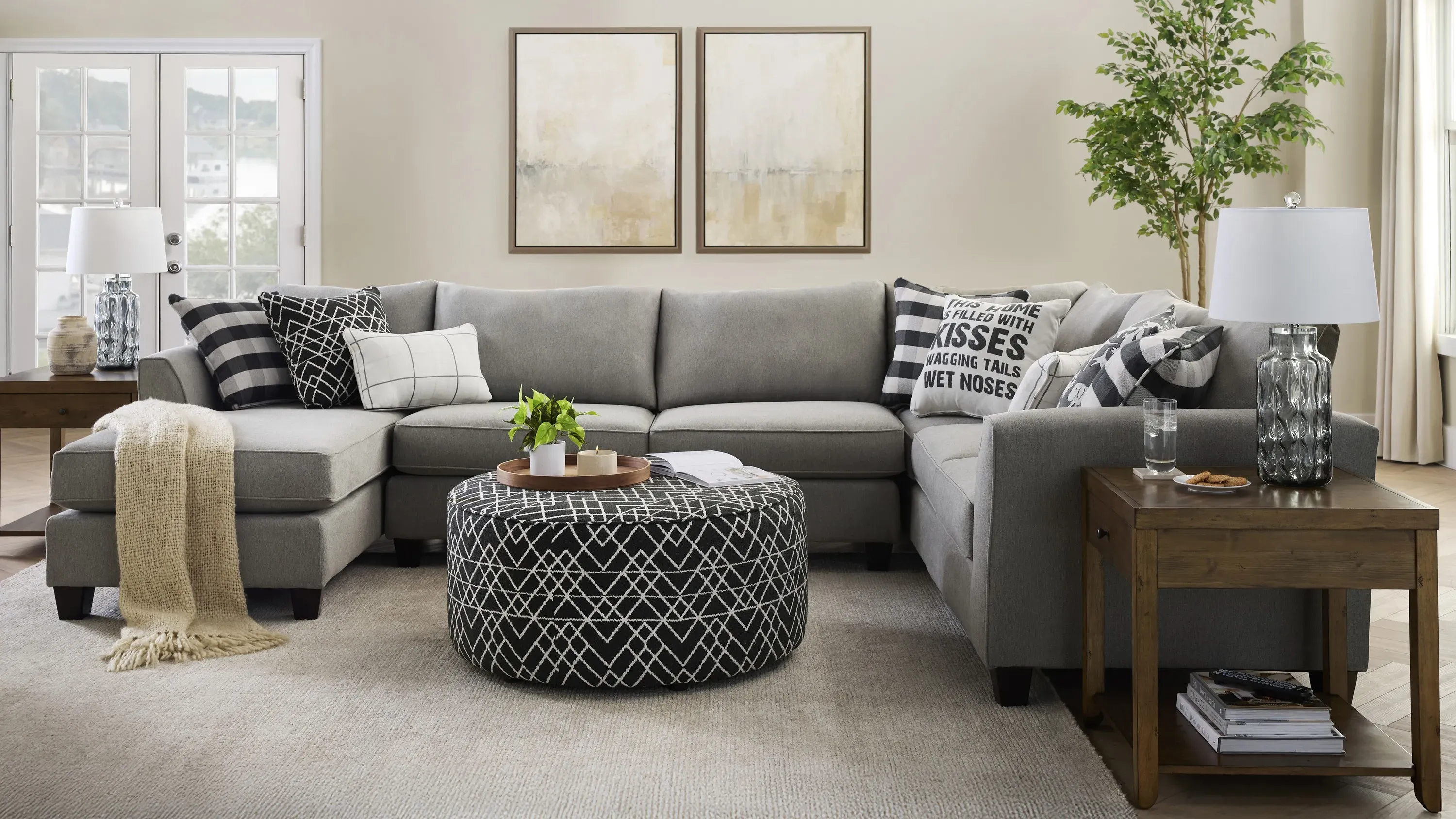 Daine Armless Loveseat w/ Full Sleeper | Raymour & Flanigan