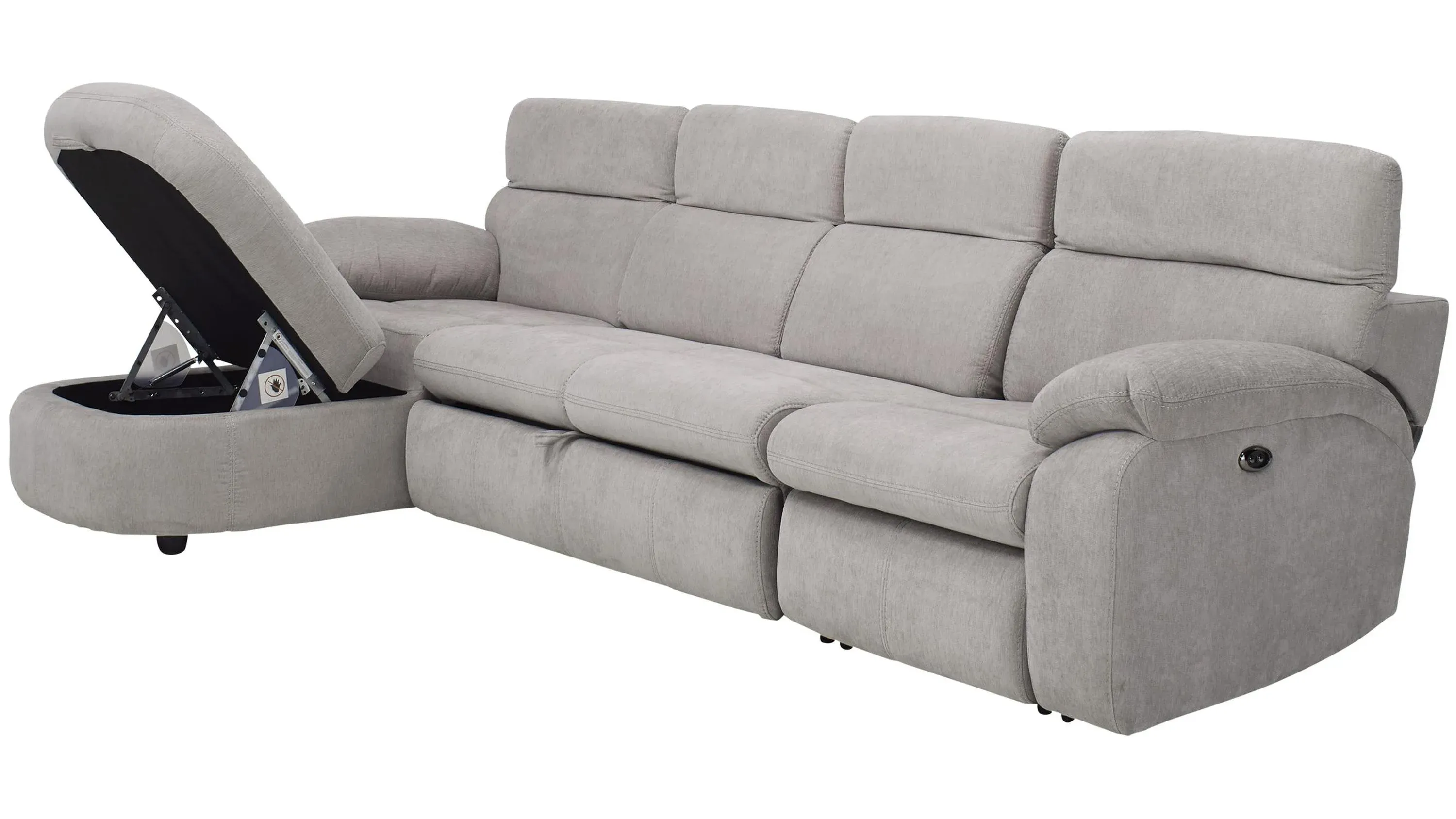 【正規品】Big into Energy 「SERENITY」ラブブ Cooper Bleu Gray Leather Triple Zero Gravity Power Reclining