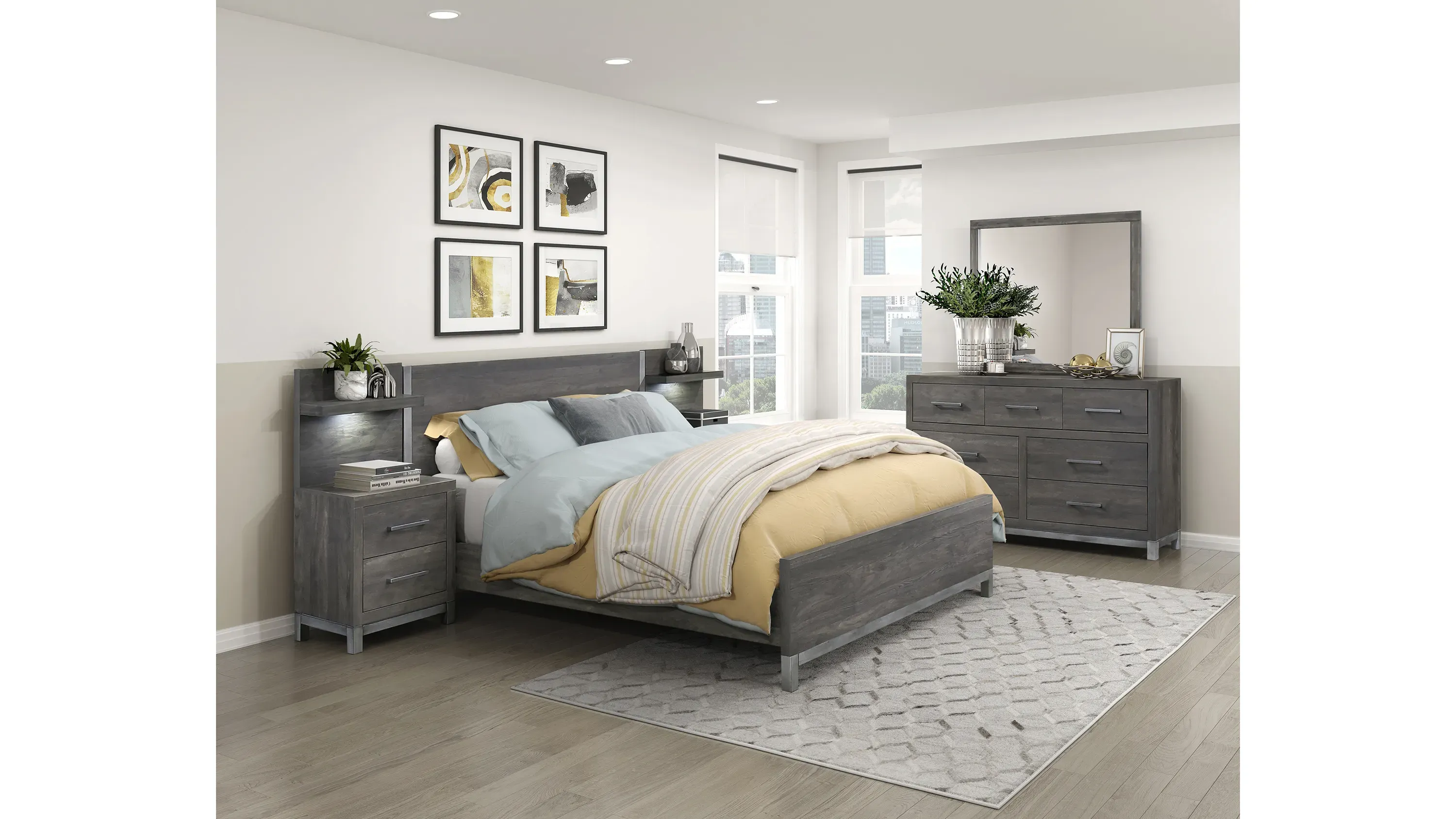 Frado 5-pc. Wall Bed Bedroom Set
