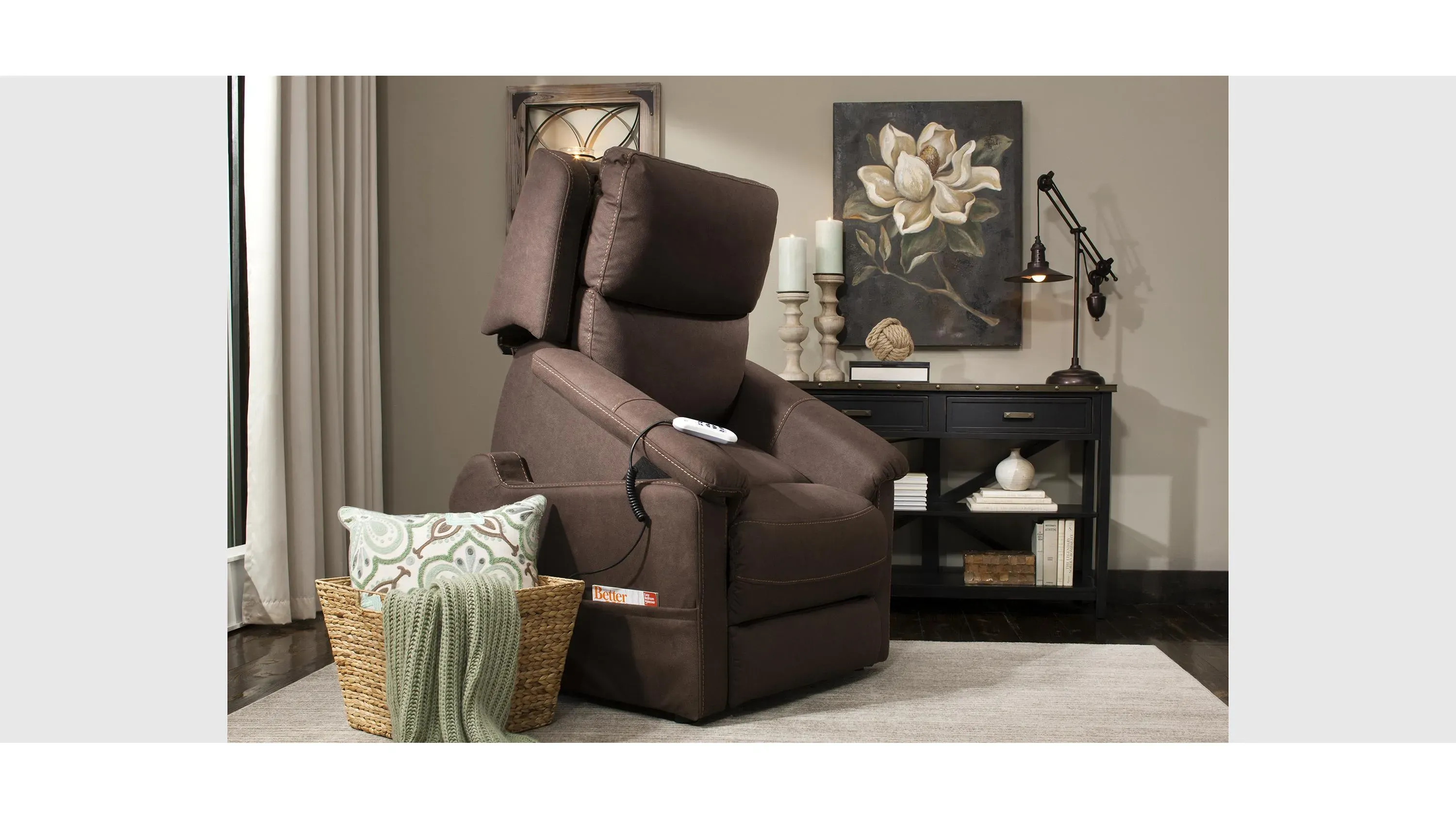 Holden Microfiber Power Lift Recliner | Raymour & Flanigan
