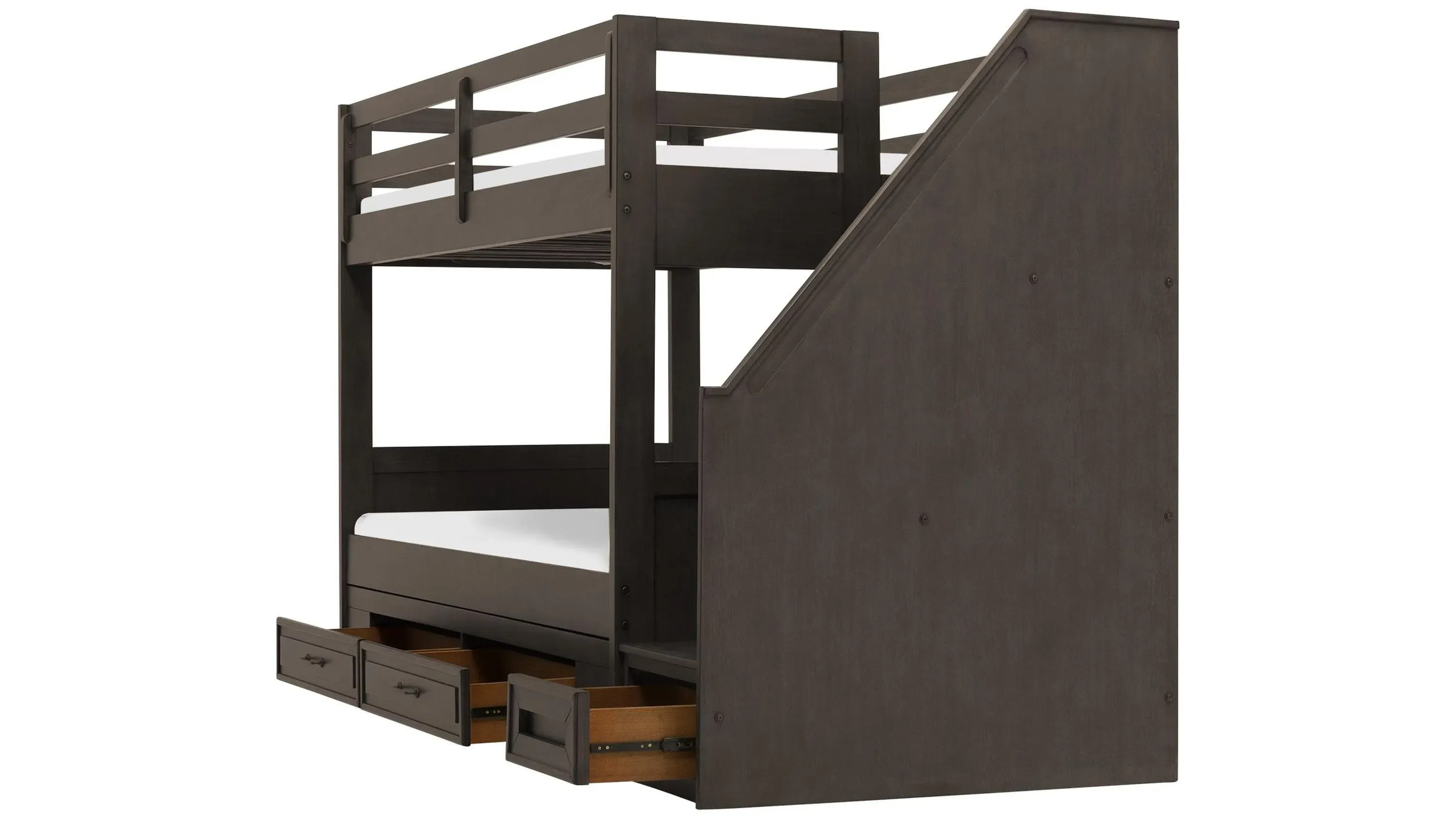 Kieran Twin Over Twin Bunk Bed w/Storage & Staircase