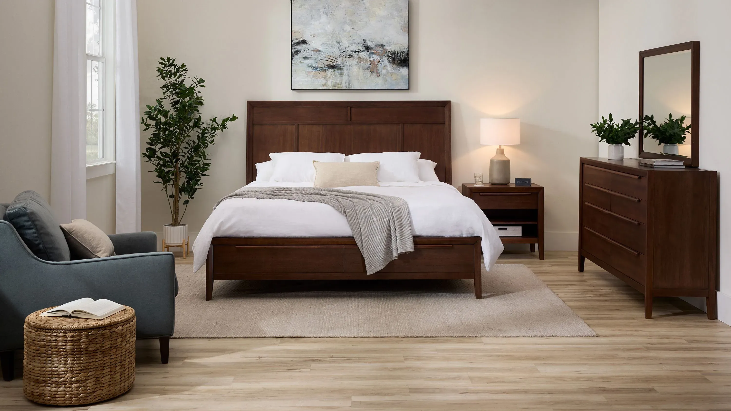 An AnRegalia CrownEmpireKINGSDOWセミダブル Arcadia 4-pc. Platform Storage Bedroom Set | Raymour & Flanigan