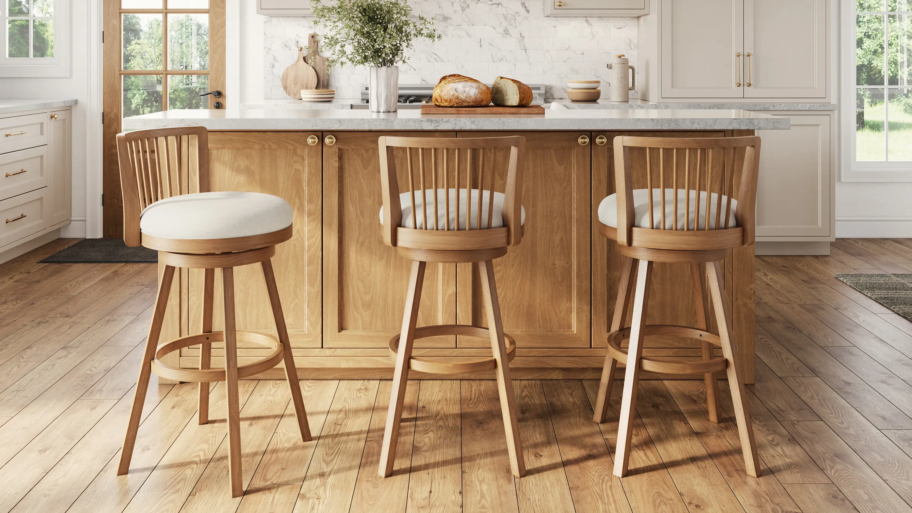 Clover Swivel Barstool | Raymour & Flanigan