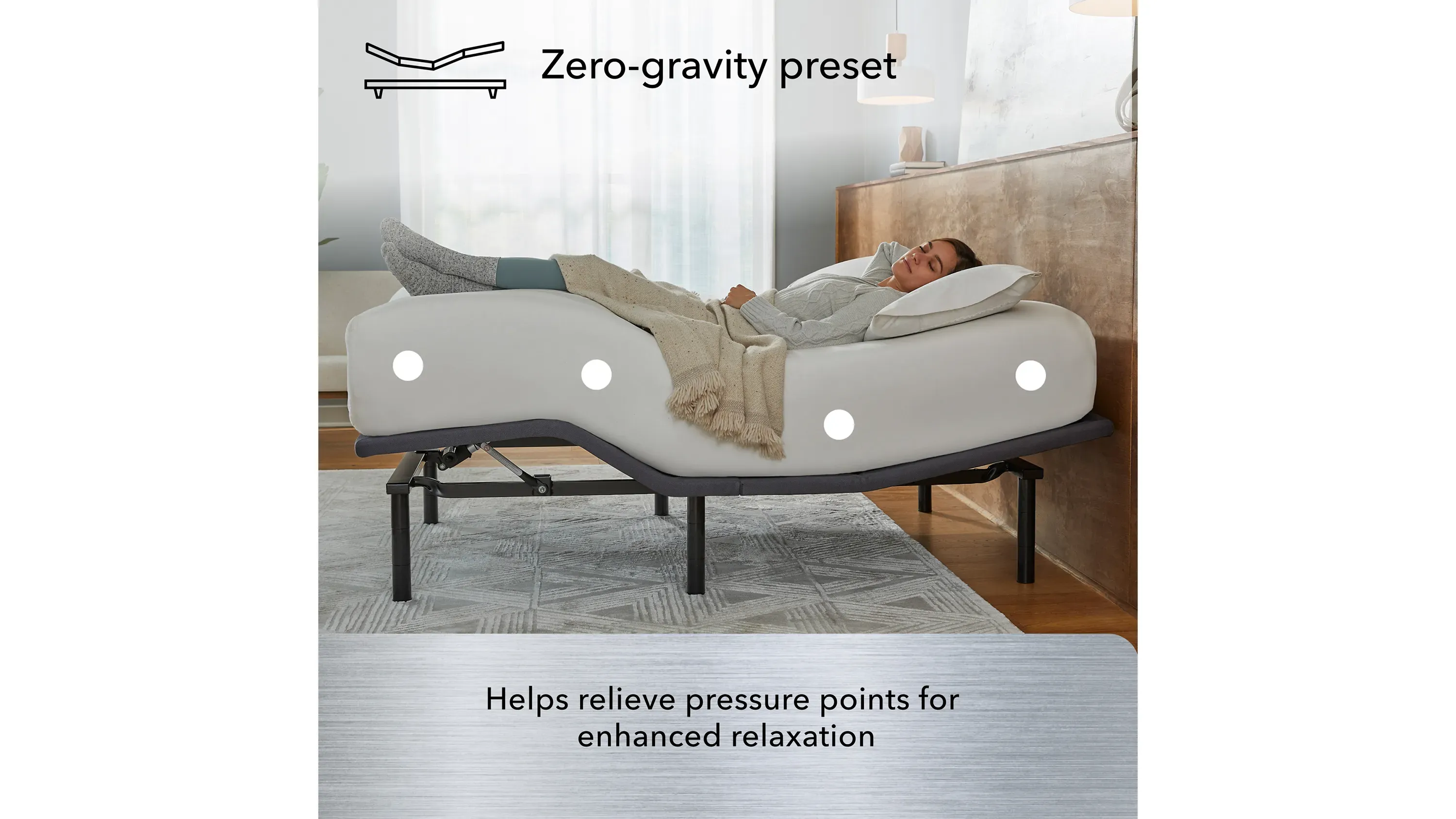 BaseLogic Silver Adjustable Base | Raymour & Flanigan