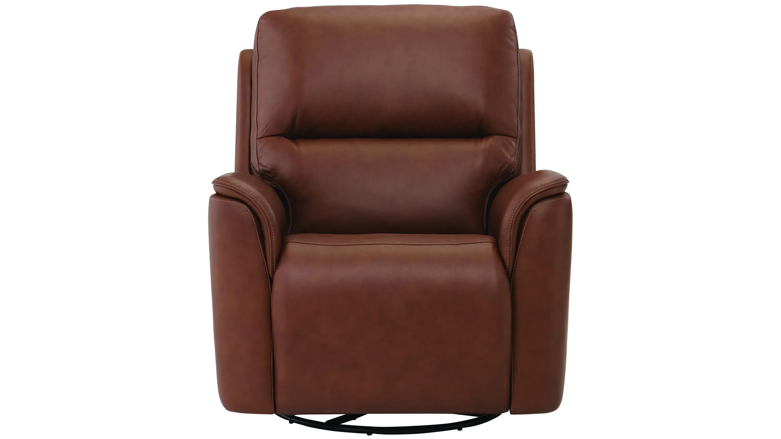 Henrick Triple Power Leather Swivel Glider Recliner | Raymour