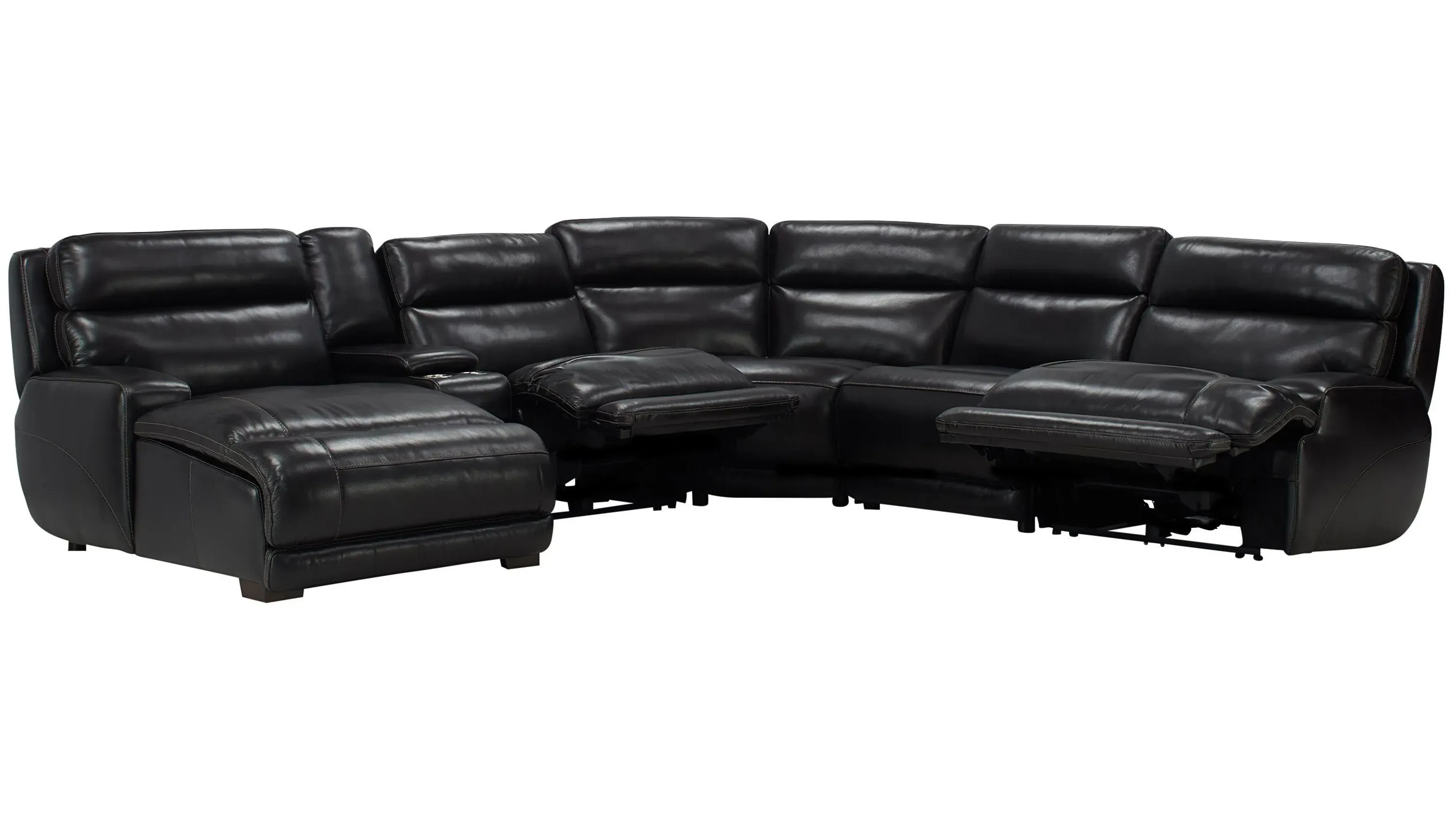 Tompkins Leather 6-pc. Sectional | Raymour & Flanigan