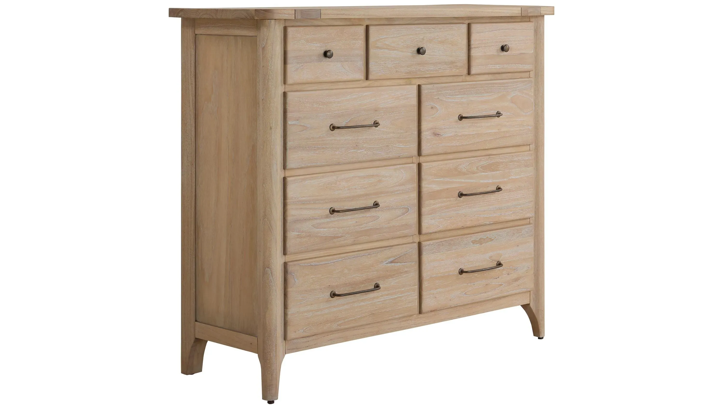 【送料無料】Veal 12 Drawer Chest - BEIGE Chestnut Creek Alpaca/Greige Linen Chest - 8 Drawer Ivan Smith