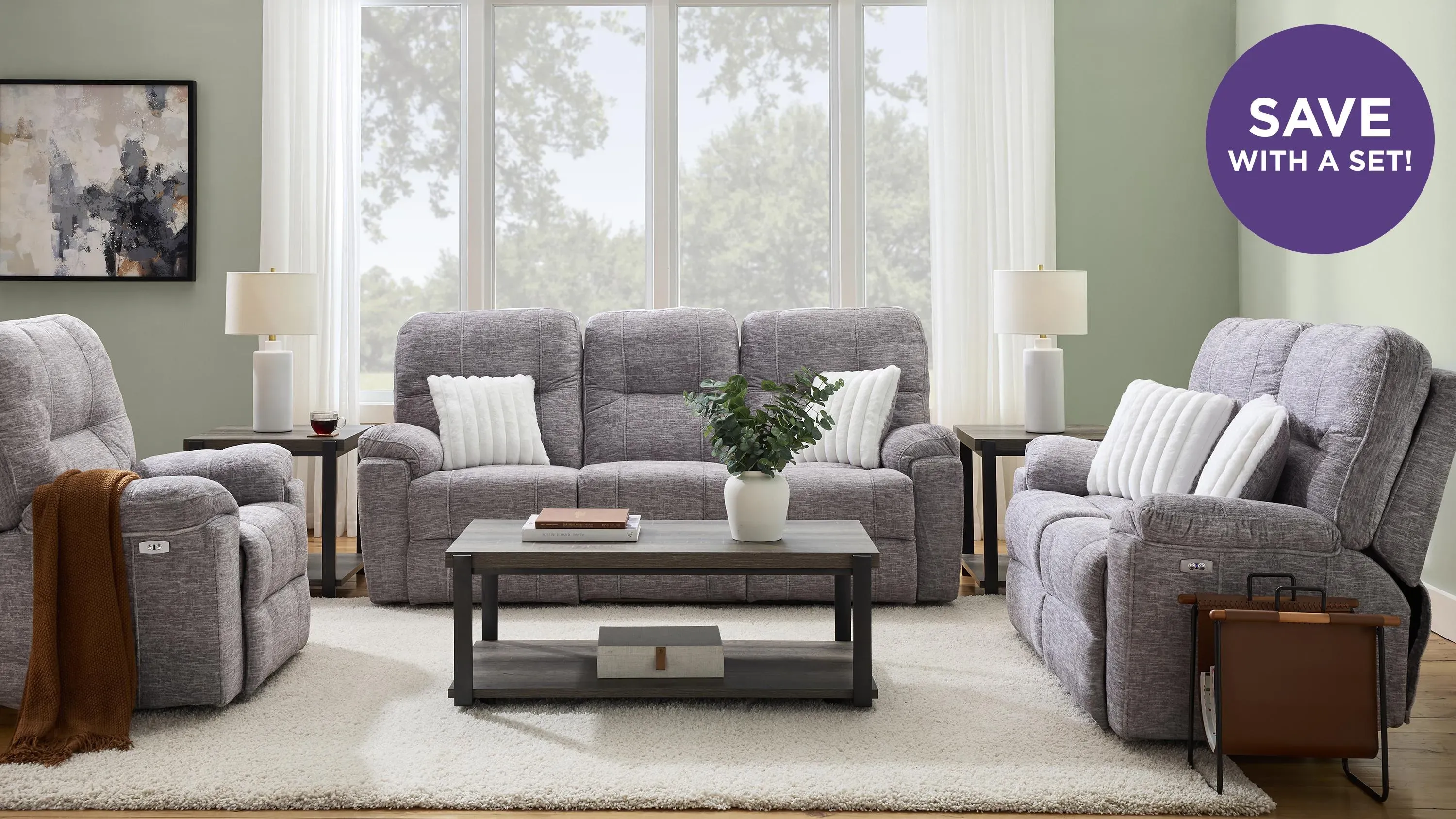 Maxon Power Living Room Set | Raymour & Flanigan
