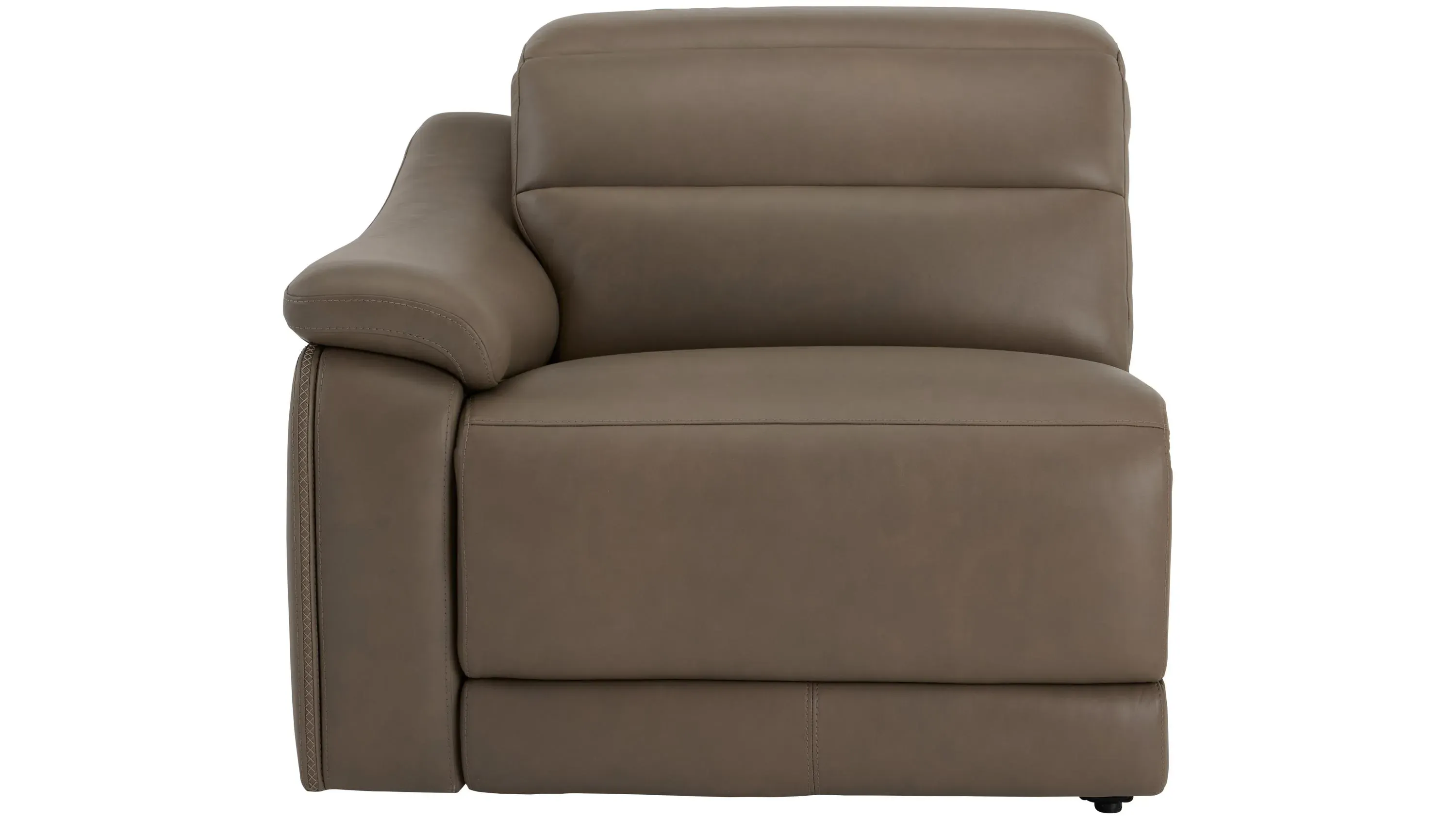Tucker Left Arm Facing Triple Power Leather Recliner | Raymour