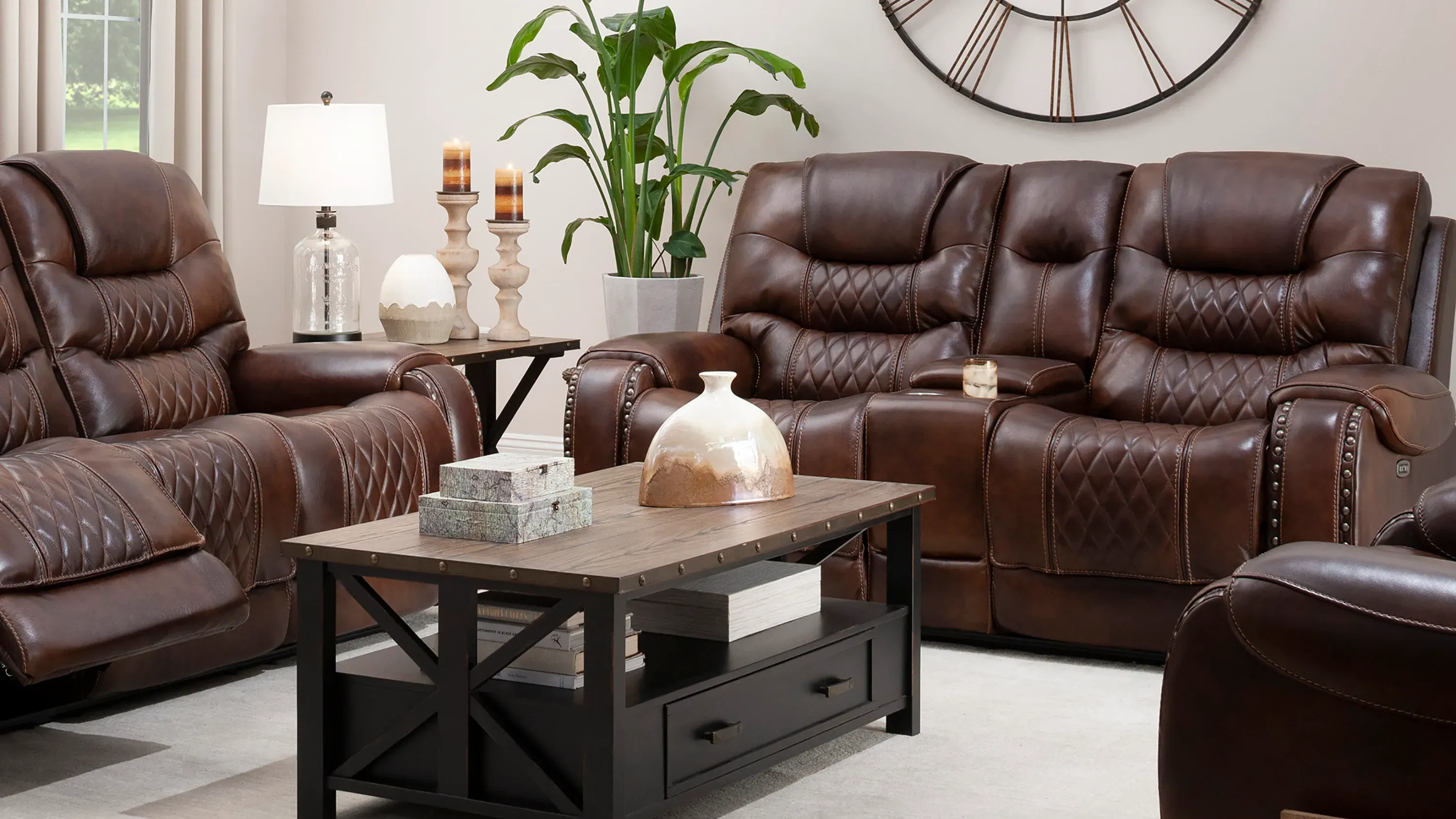 Ballard Power Console Loveseat w/Power Headrest | Raymour & Flanigan
