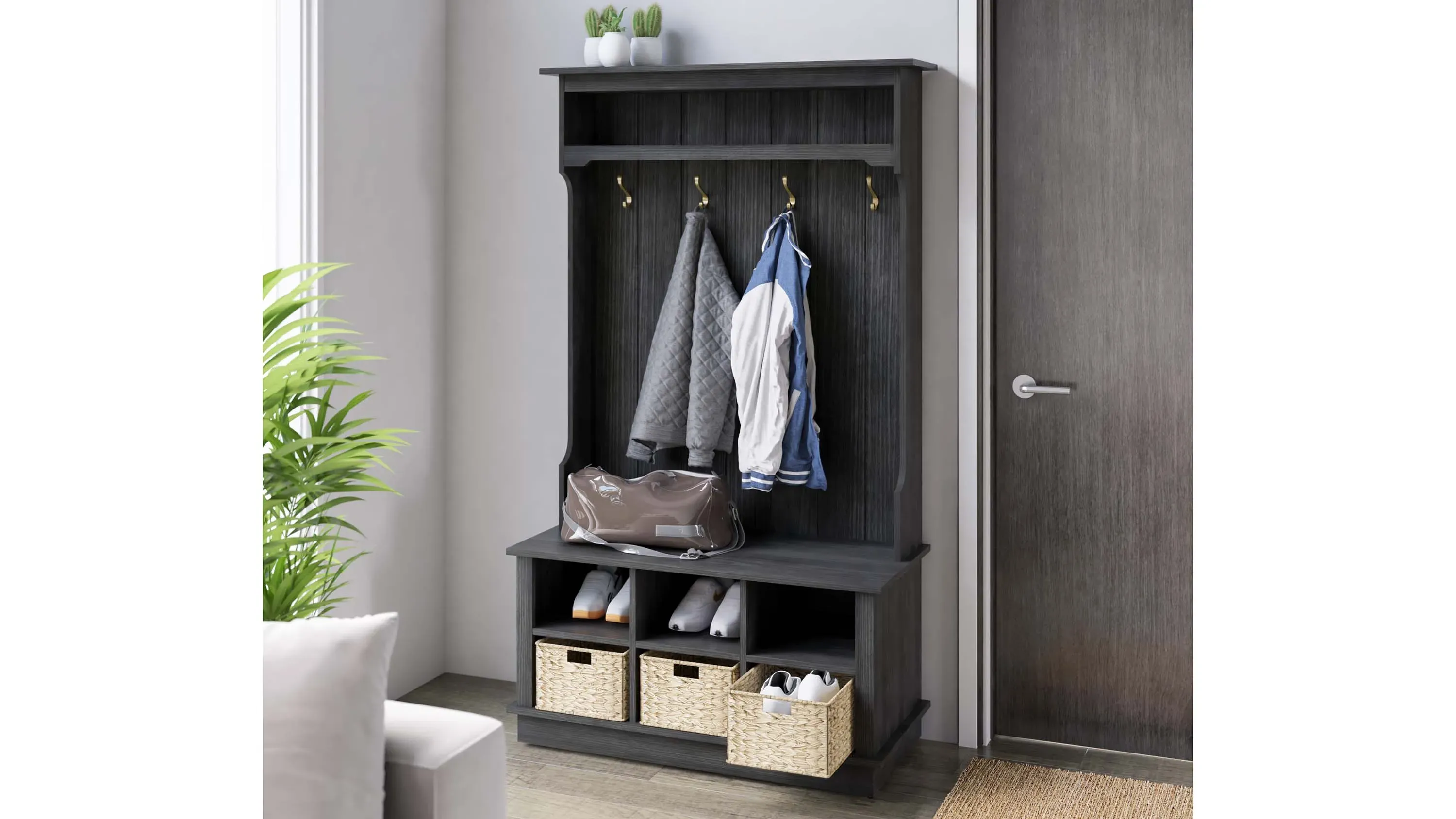 Dakota Hall Tree w/Open Storage | Raymour & Flanigan