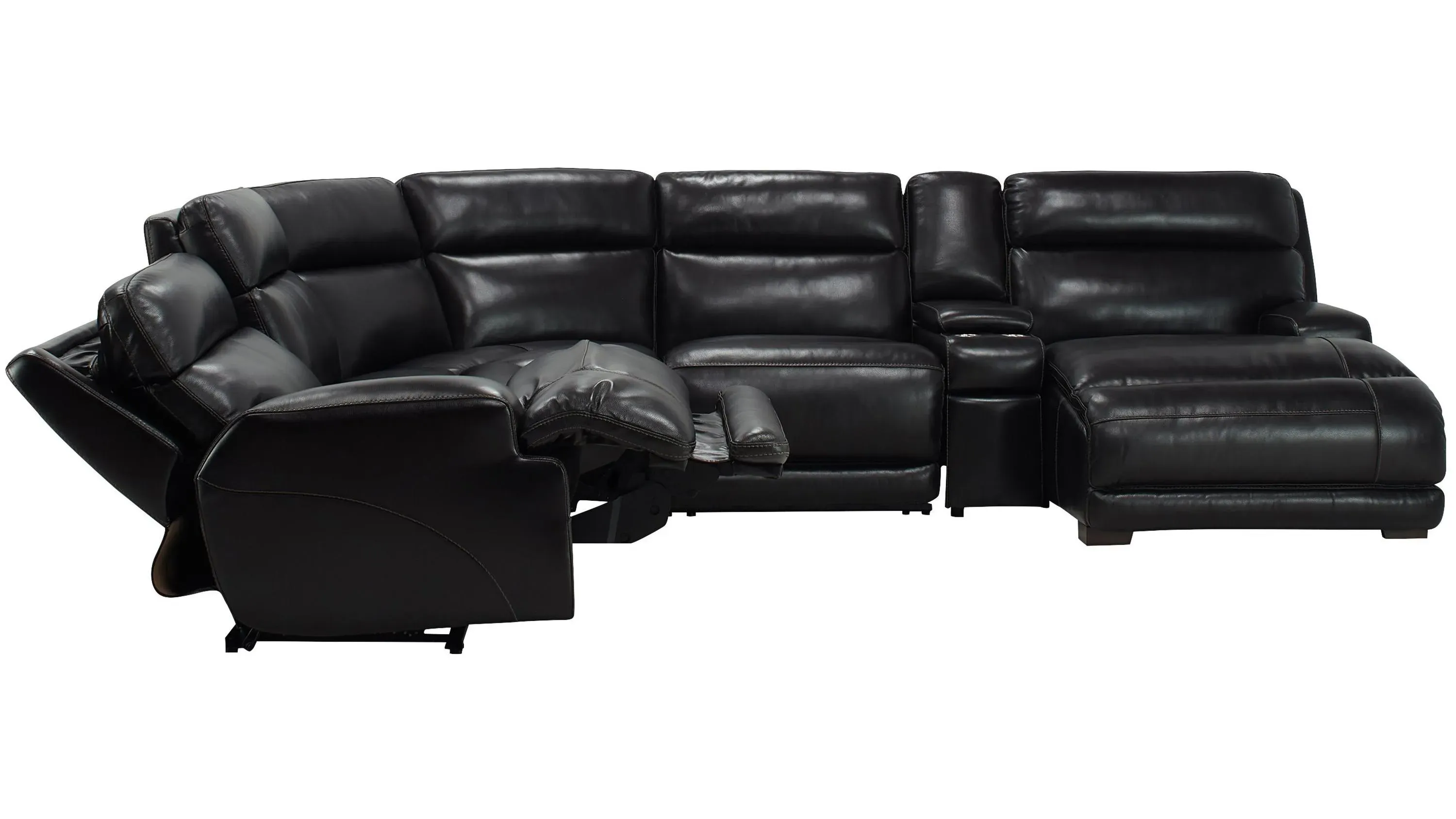 Tompkins Leather 6-pc. Sectional | Raymour & Flanigan