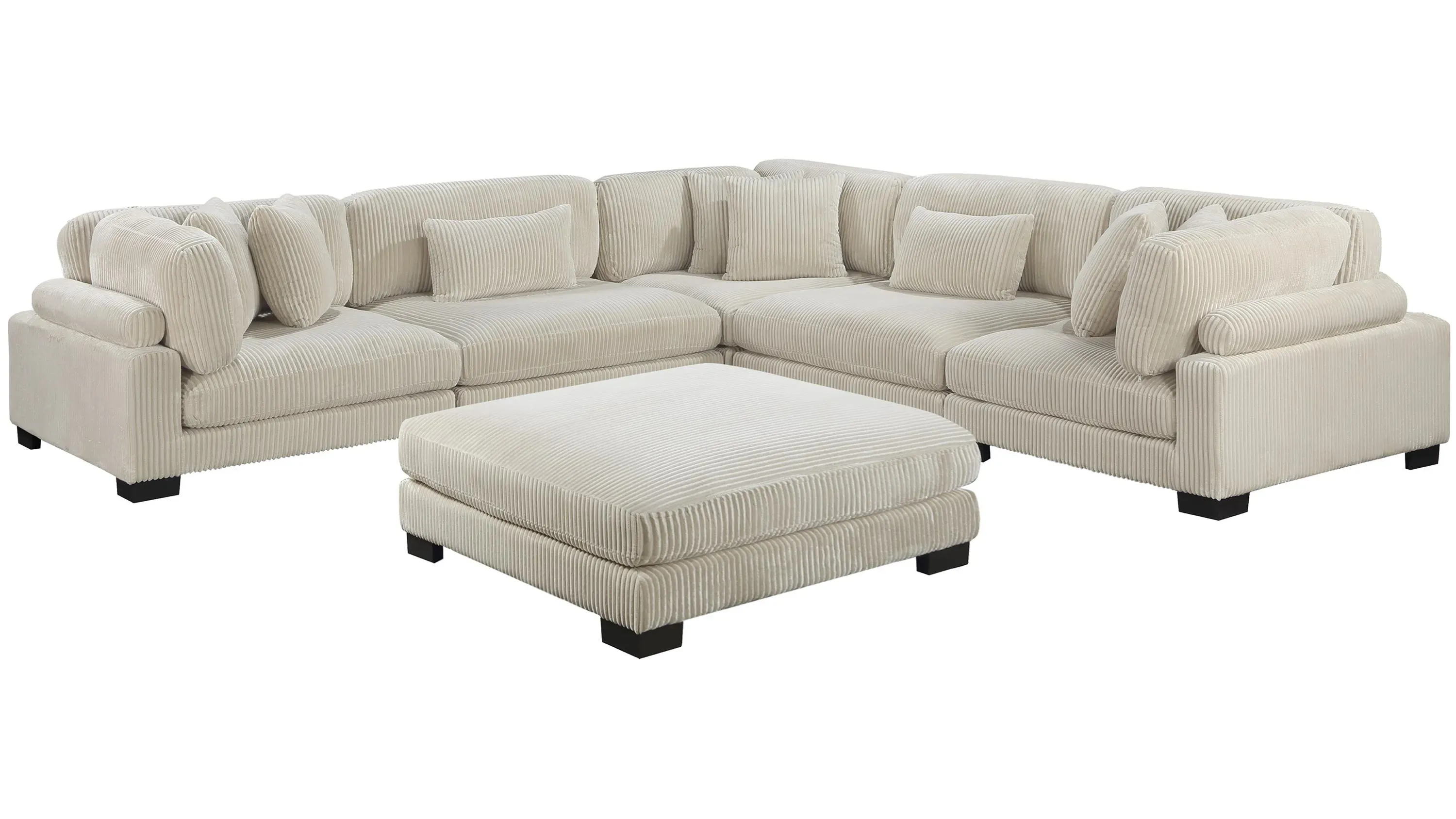 Maverick 5-pc. Sectional w/ Cocktail Ottoman | Raymour & Flanigan