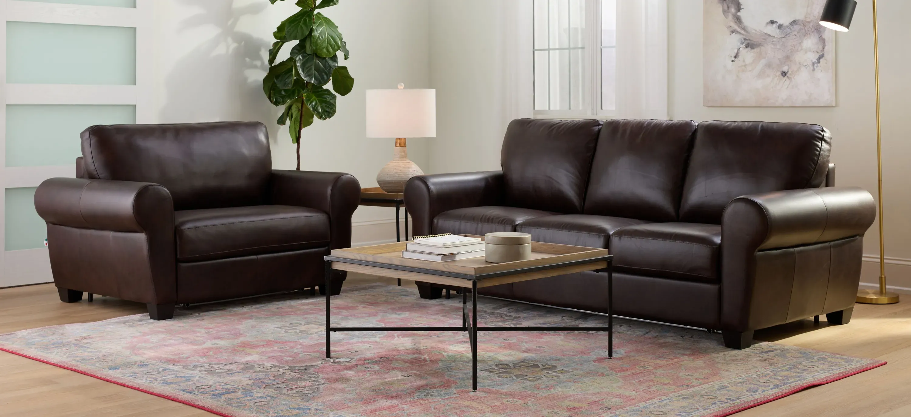 Calabria Leather Twin Sleeper Brown Product_Image_Carousel