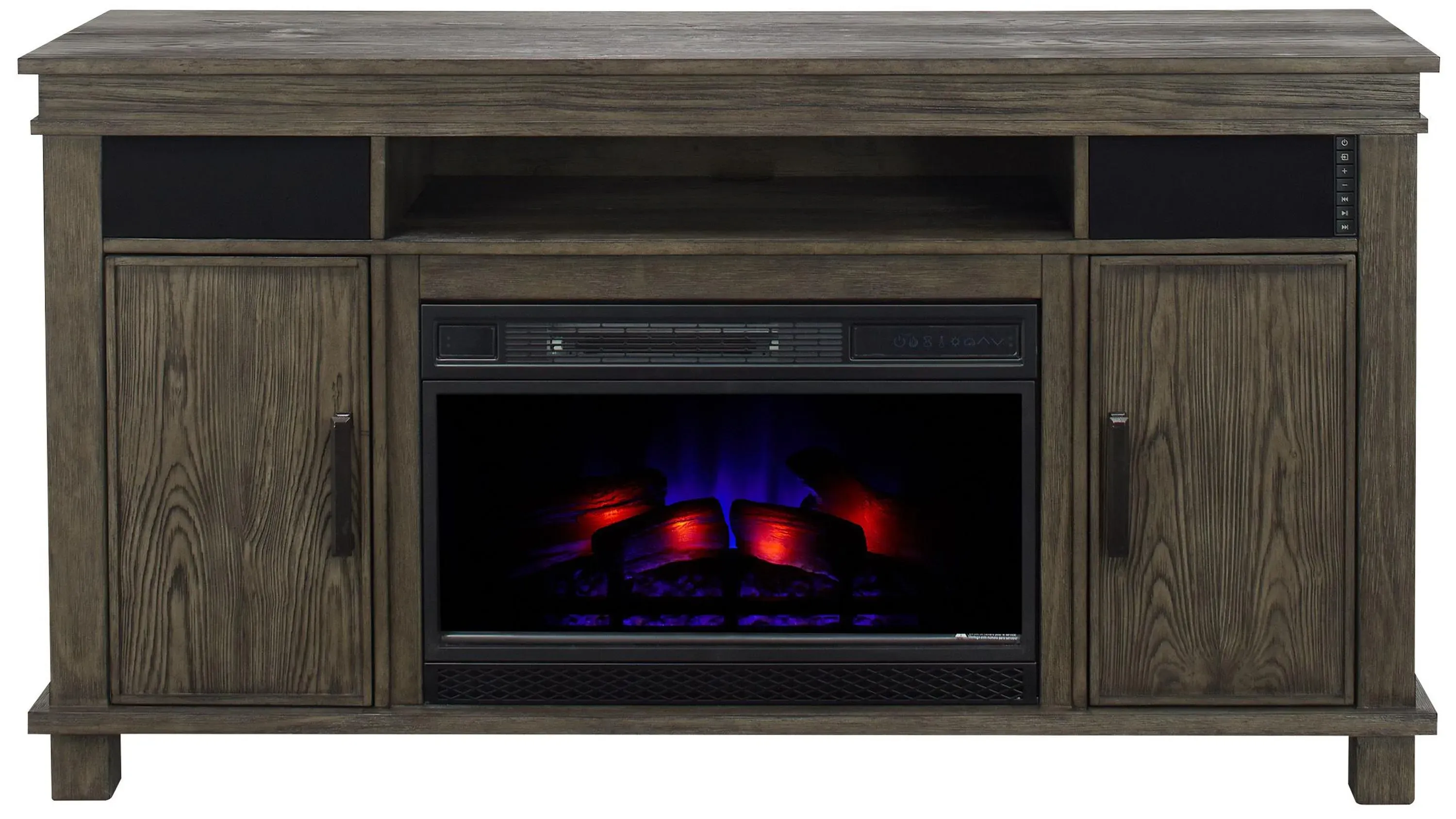 Montage Media Mantel with Firebox | Raymour & Flanigan
