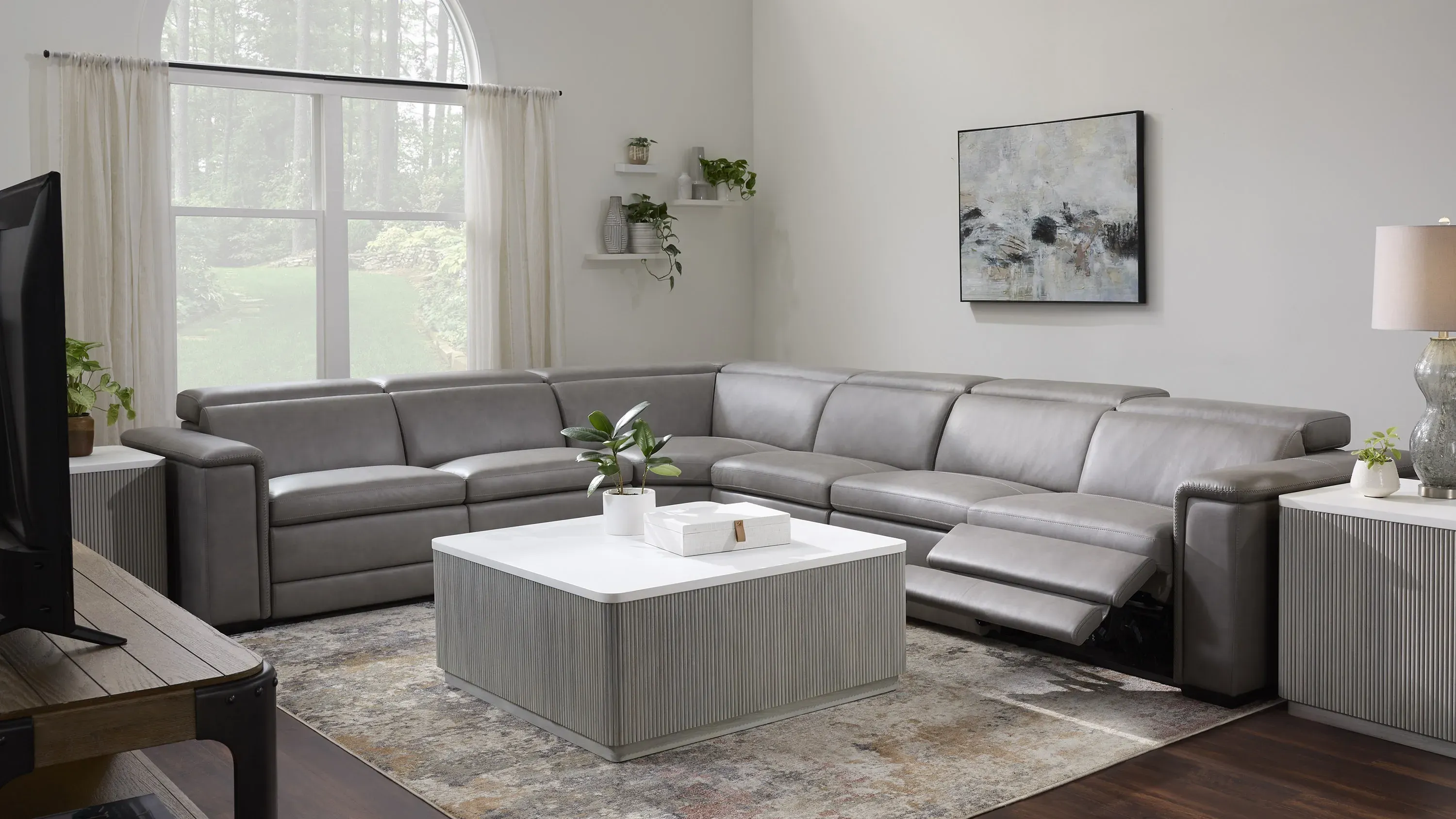 Finnegan Right Arm Facing Dual Power Loveseat | Raymour & Flanigan