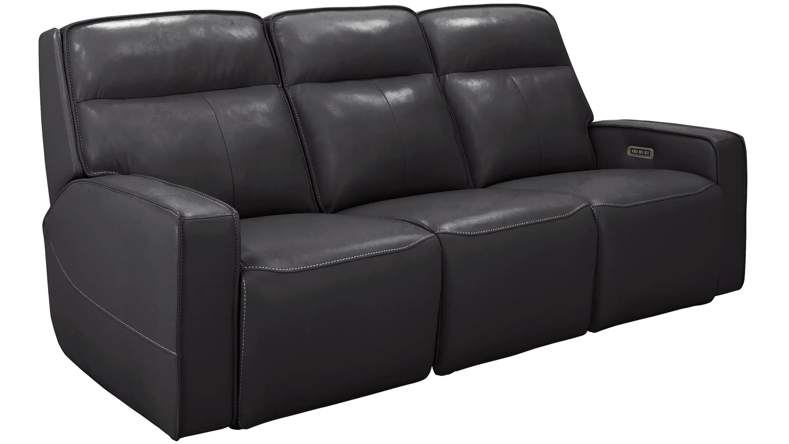 Beckett Power Sofa w/ Power Headrest and Lumbar Support