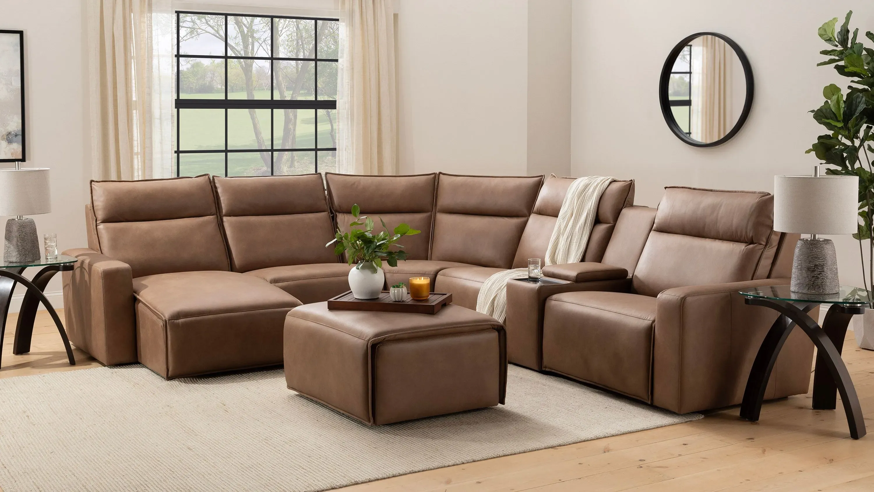 ModularTwo 6-pc. Power Sectional w/ Power Headrest | Raymour