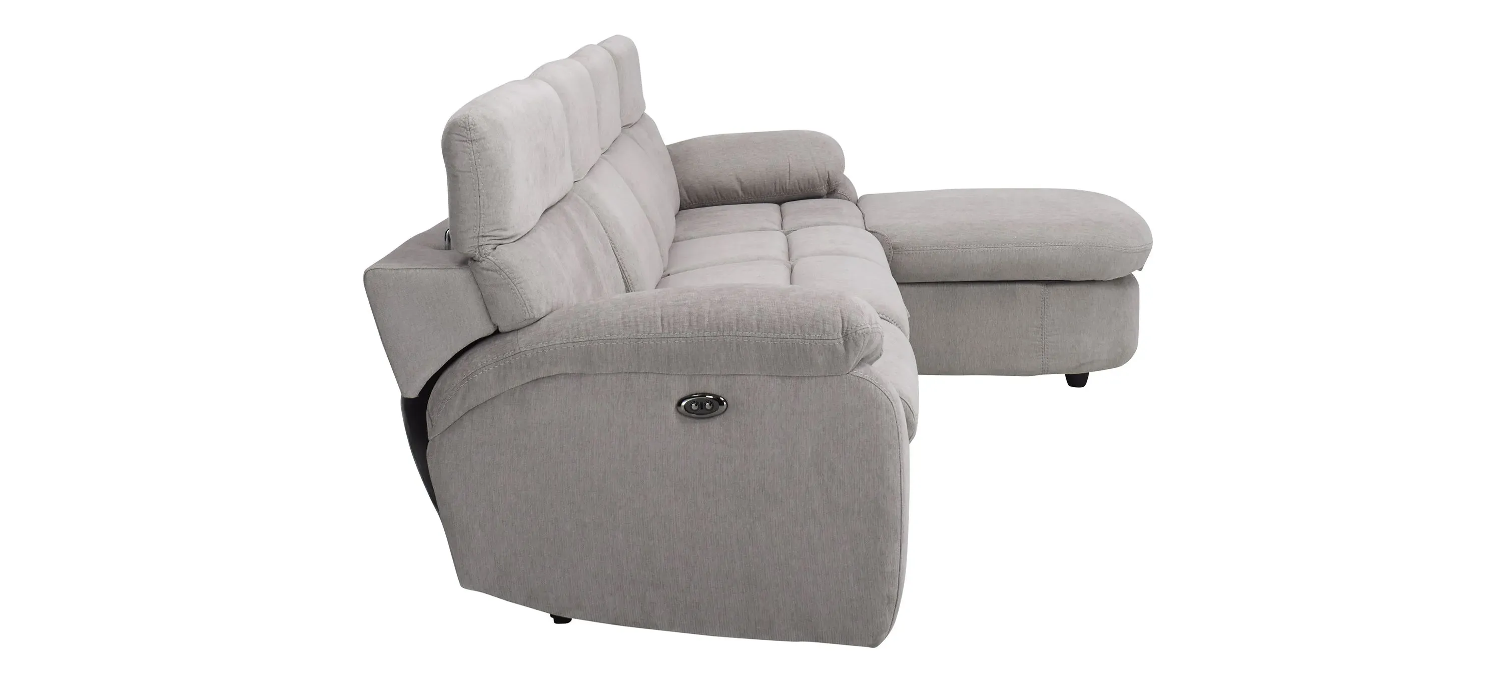 Enbright Microfiber 3-pc. Power-Reclining Sectional w/ Pop-Up Sleeper