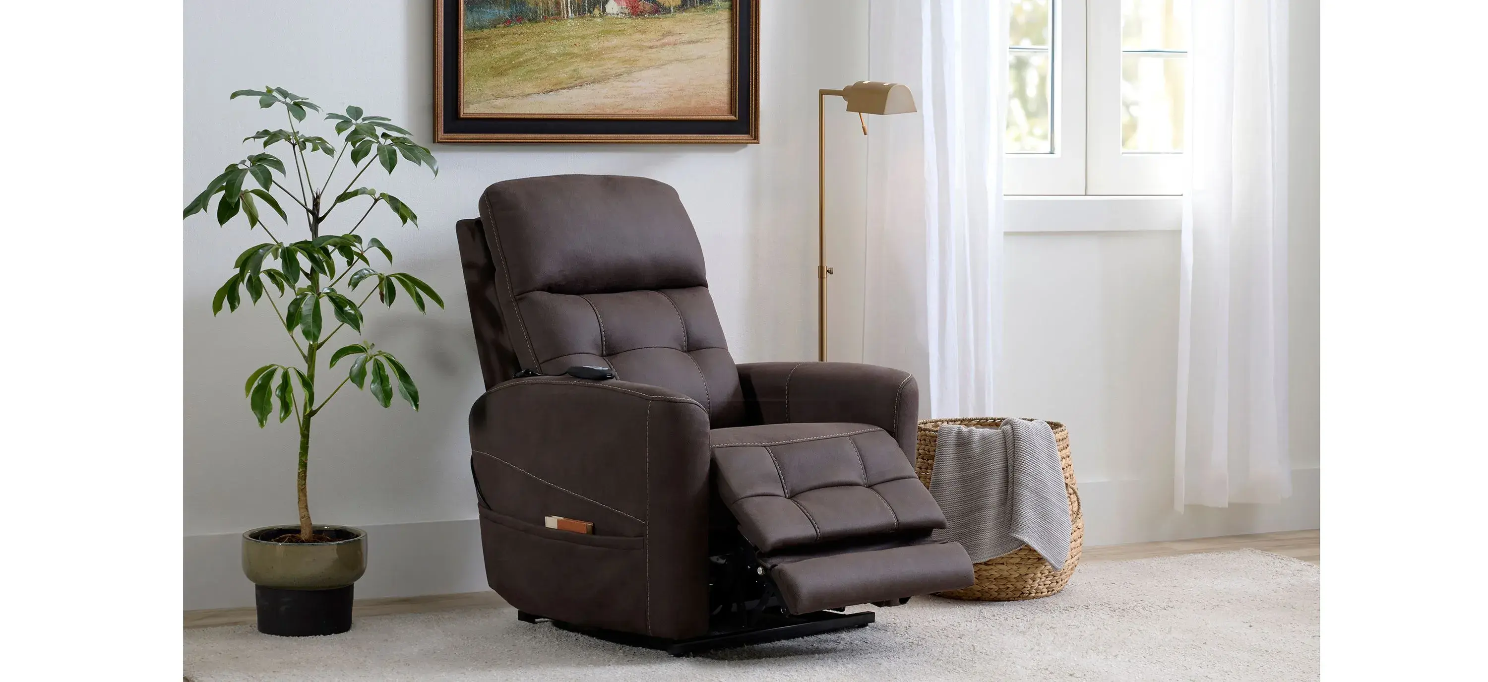Microfiber power lift recliner 2025