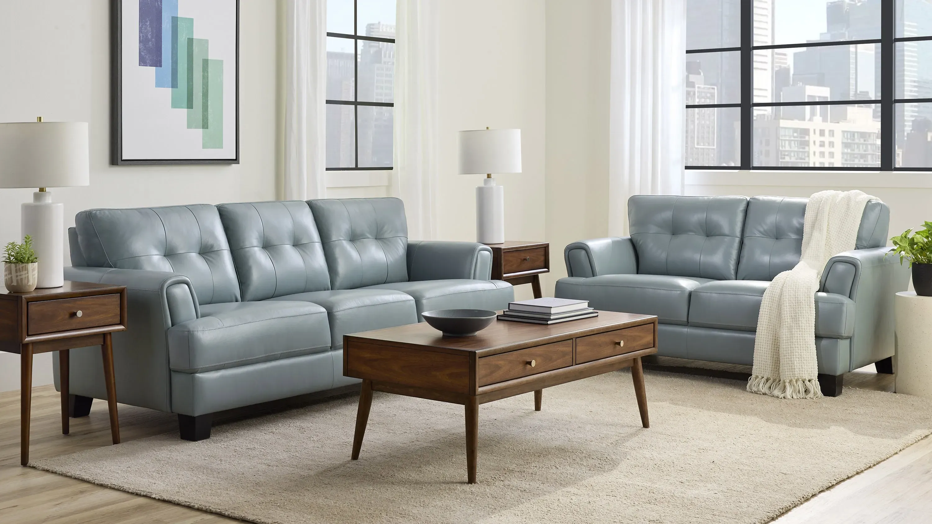 Diego Leather Sofa | Raymour & Flanigan