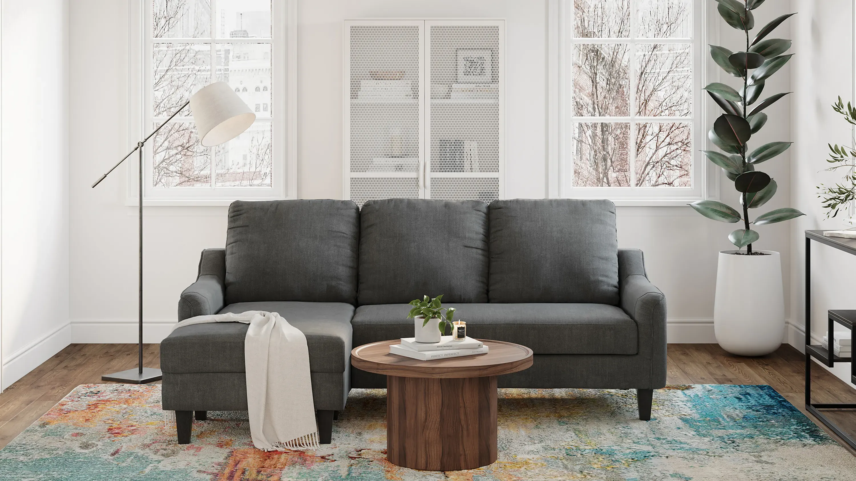 Morrisette 2 pc. Left Arm Facing Sectional Sleeper Sofa Raymour Flanigan