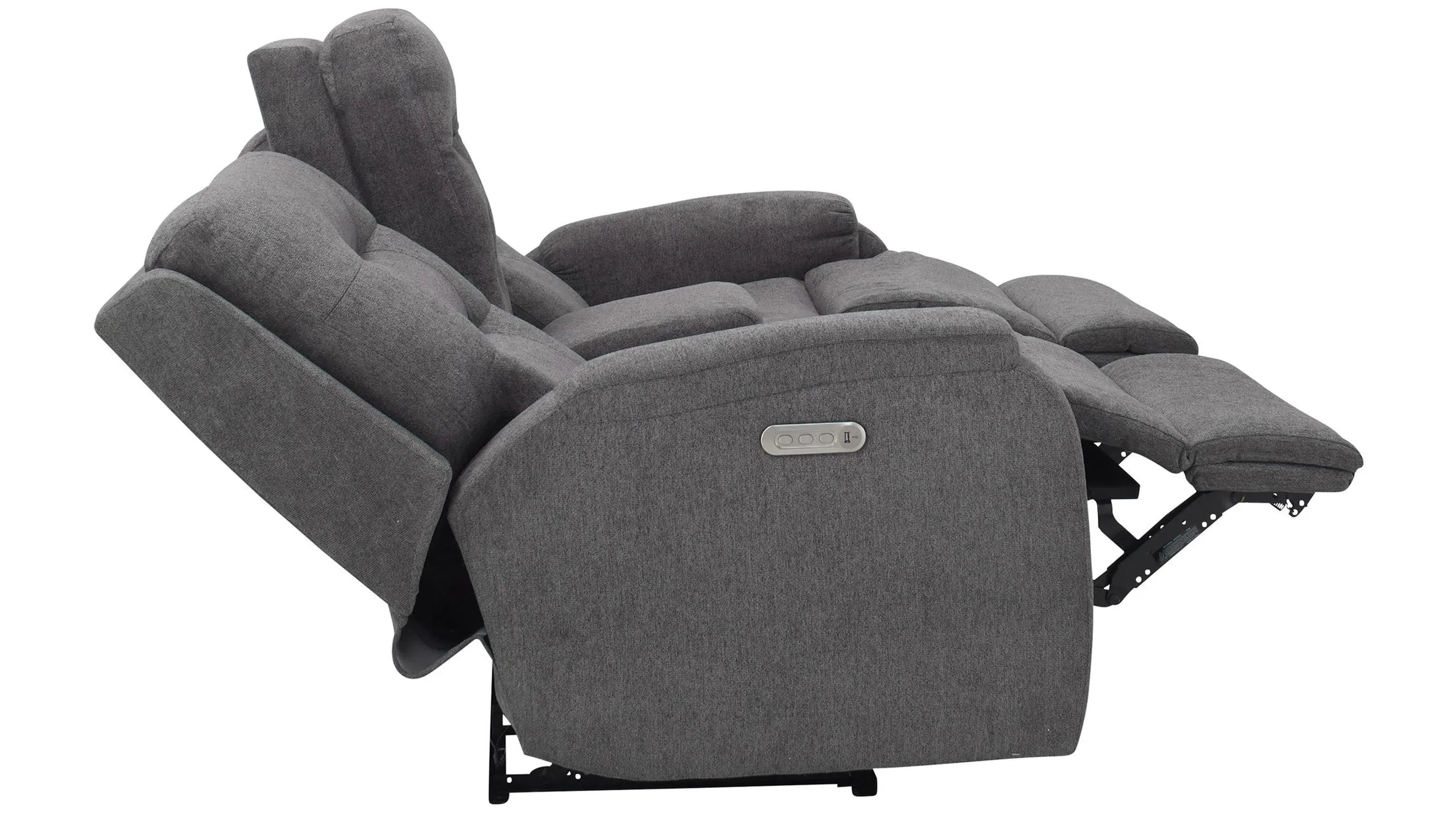 Halenbeck Triple Power Reclining Console Loveseat | Raymour & Flanigan